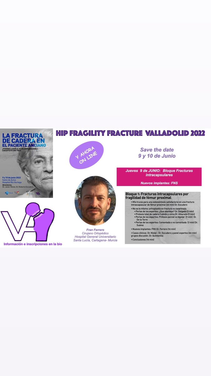 hipfragilityfr1's tweet photo. Nuevos implantes en fracturas intracapsulares , @frankferrero2 nos habla de las indicaciones del #fns 
@hip_fragility_fracture_vall @hipfracturevalladolid #fracturacadera #valladolid https://t.co/1kmb1BdgmD
