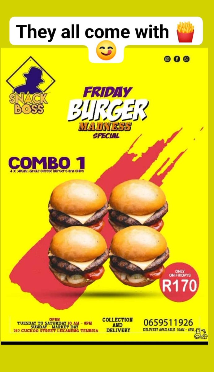 snack_boss's tweet photo. @AdvoBarryRoux You get to eat all these burgers on your own. https://t.co/CW6YUVai73