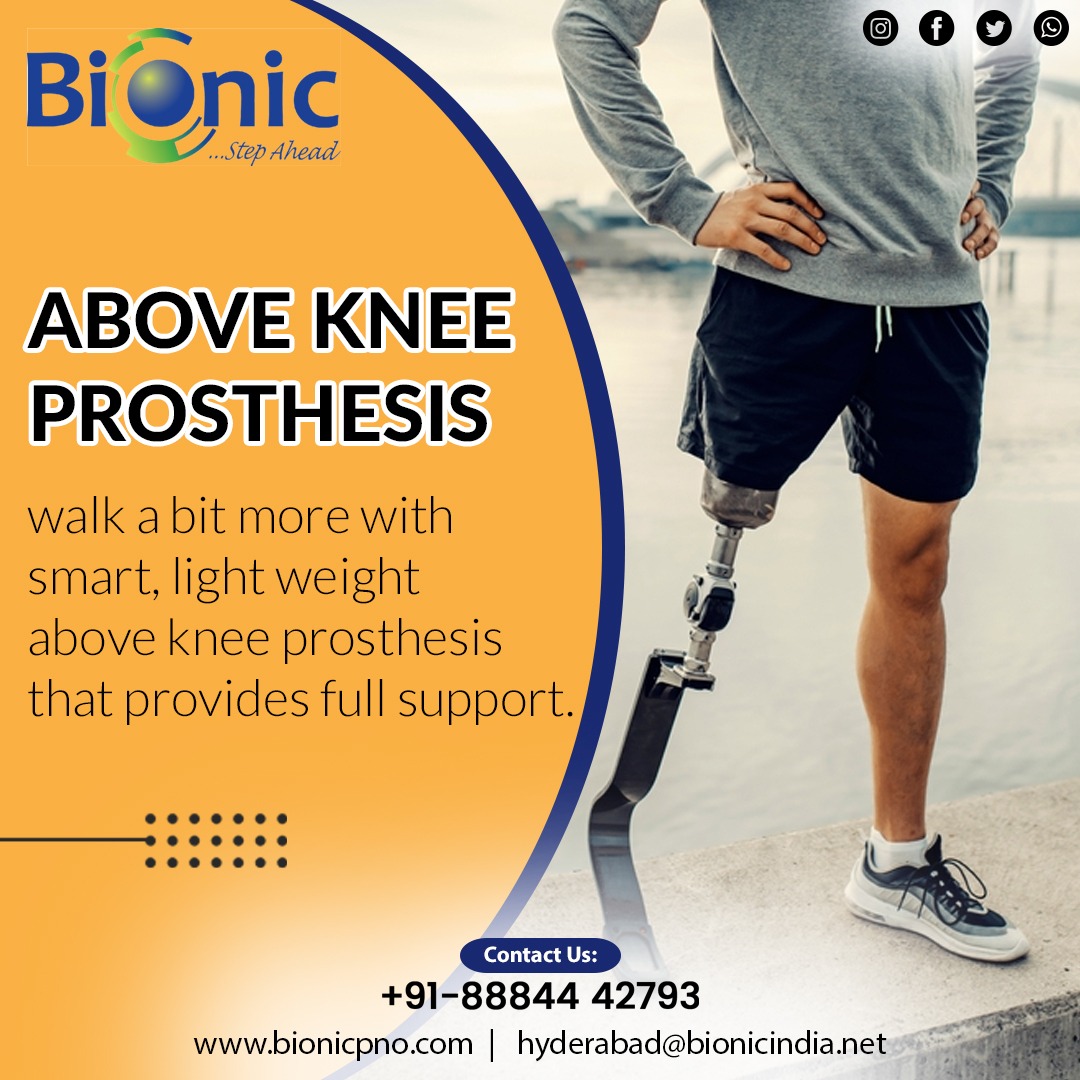 BionicOrthotics's tweet image. Above Knee Prosthesis or trans femoral prosthesis is an artificial limb that replaces a leg missing above the knee. 
Contact us - +91-7678592509
info@bionicpno.com
bionicpno.com
.
.
.
#bionic #kneeprosthetic #transfemoral #prosthetics #orthotics #trending #foryoupage