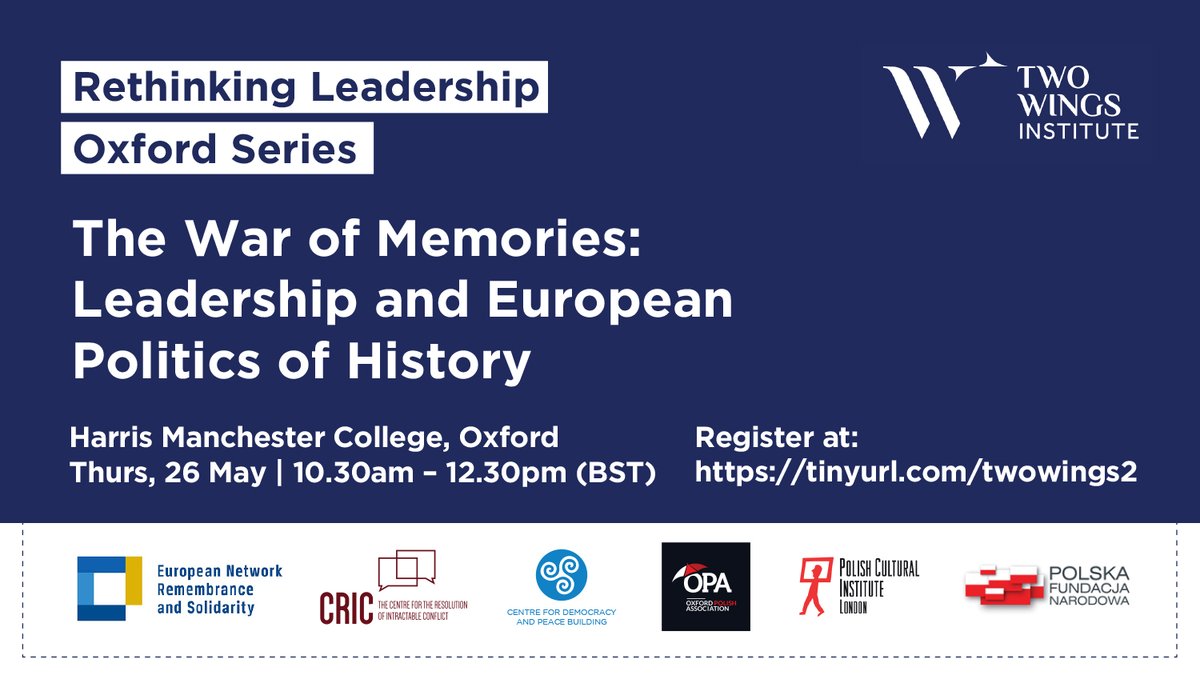 Next Thursday in Oxford! Join this meaningful conversation about The War of Memories and Leadership and register here: eventbrite.co.uk/e/the-war-of-m…