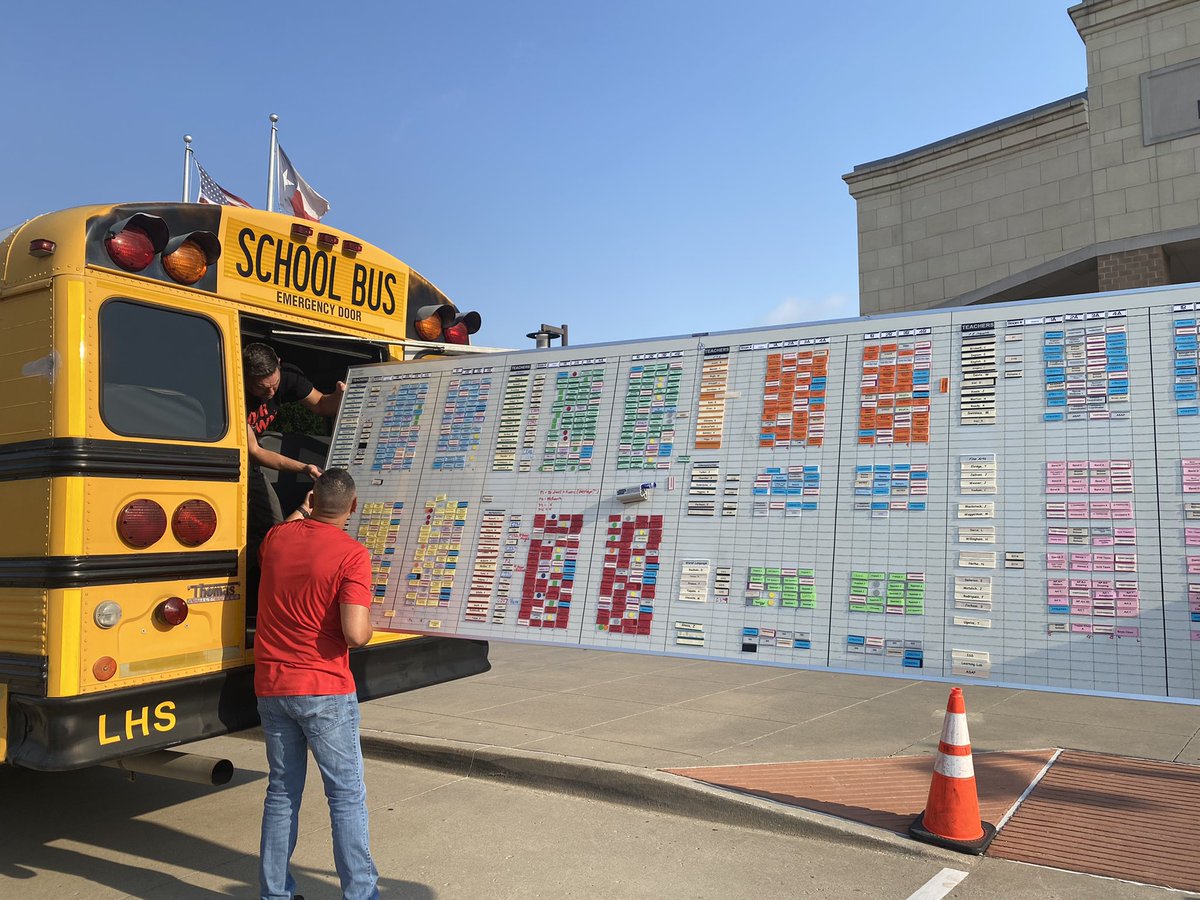 AshleyRainwate1's tweet photo. If you are a school administrator, counselor or teacher you understand the care taken to move the master schedule board as they remodel the campus. Here is to everyone out there trying to make their puzzle work. #oldschool @LHSRedhawks https://t.co/UcrodrJxyB