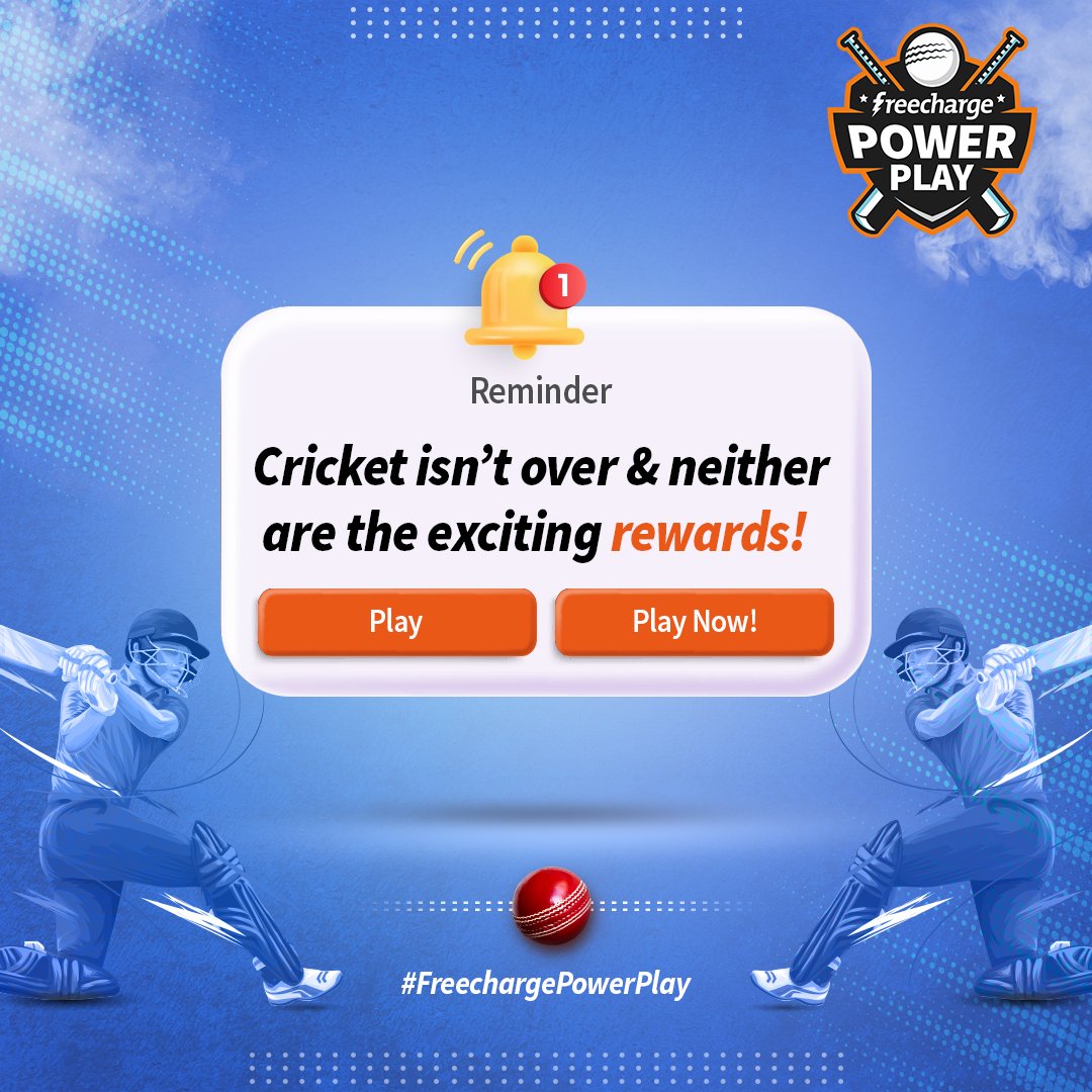 Freecharge's tweet photo. Predict & win Rs 200 vouchers every match-day! Be among the lucky winners who give the most number of correct answers & win Rs. 1000 extraaa!!!
Participate now & get your weekend party scenes sorted with #FreechargePowerPlay!
#Freecharge #IPL #Matchday #Contest #ContestAlert https://t.co/Q3zYPmJ4xi