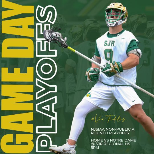 Home playoff game today at 5  against Notre Dame <a href="/SJRAthletics1/">SJR Athletics</a> <a href="/SJRHighSchool/">St. Joseph Regional</a>