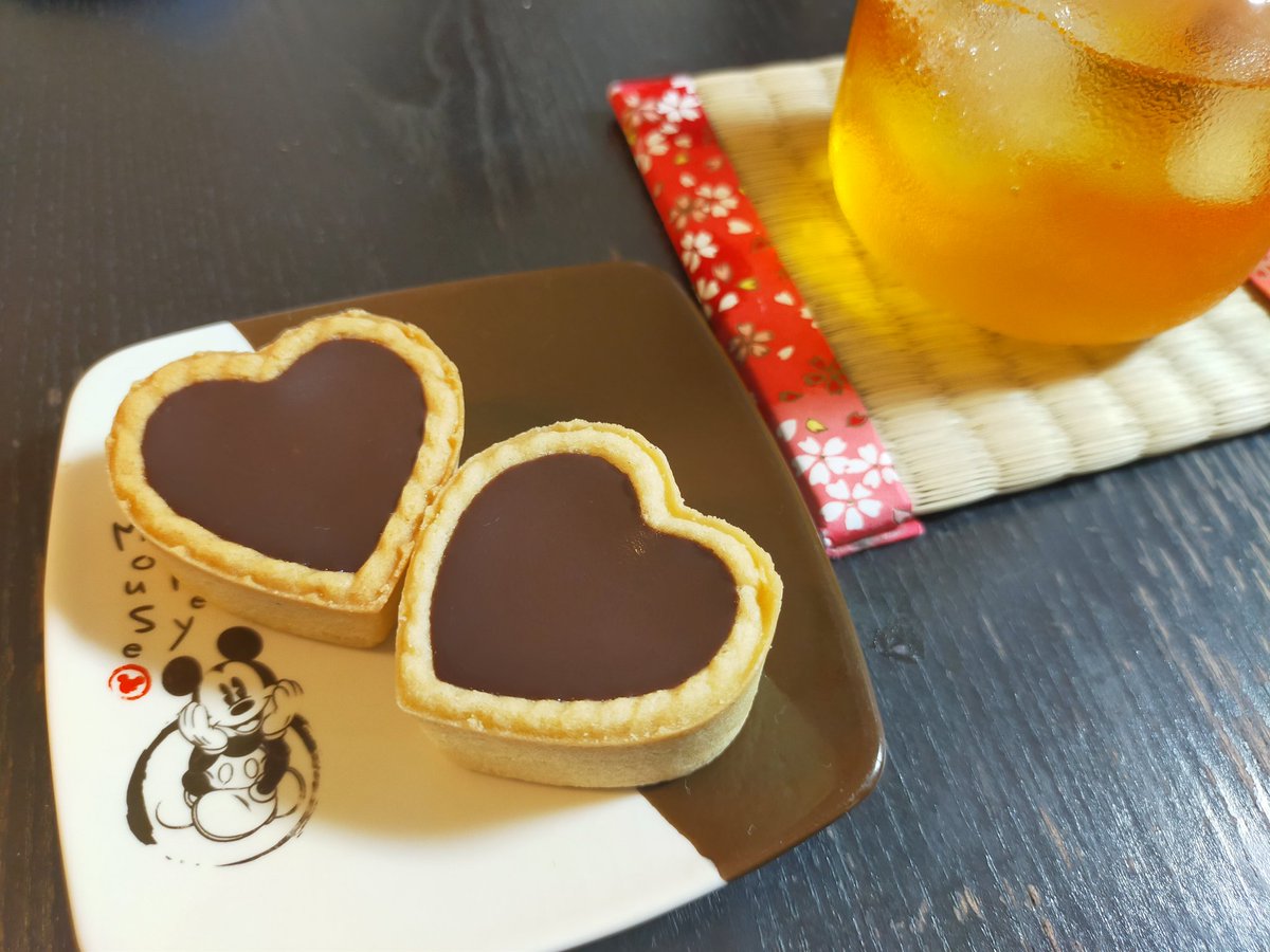 今日のデザート✨ おやつ用に作っておいた｢チョコタルト｣🎶