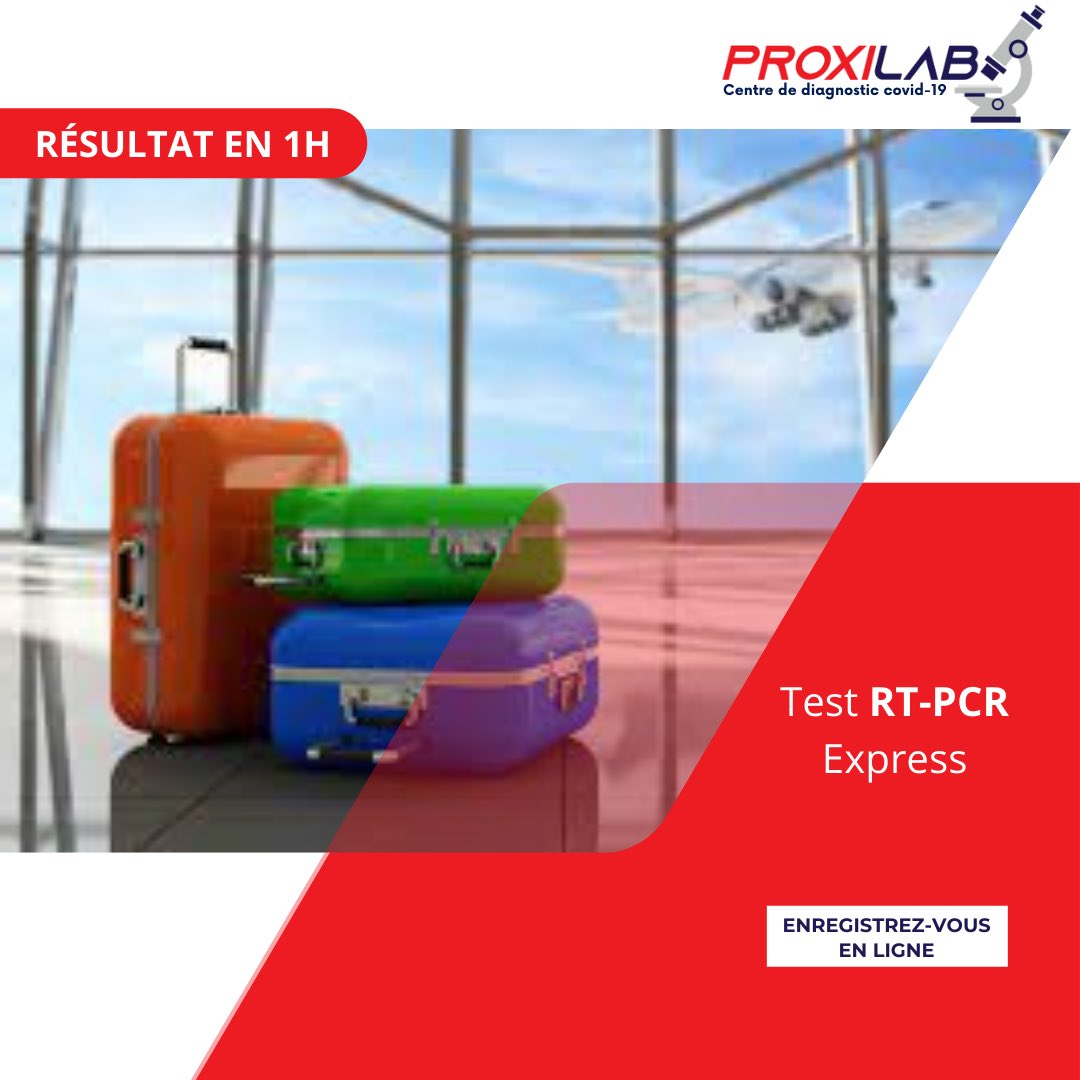 PROXILAB1's tweet photo. Le choix des pros !!! Obtenez vos résulat de test PCR en une heure chez Proxilab. Ouvert 7jr/7 Lundi - samedi : 7h30 à 18h30 - Dimanche : 8h30 - 13h30
Tél :+243 976 522 580 
Email : infos@proxilab.org
https://t.co/kuTlOjwwnP https://t.co/FAeD31TrNU
