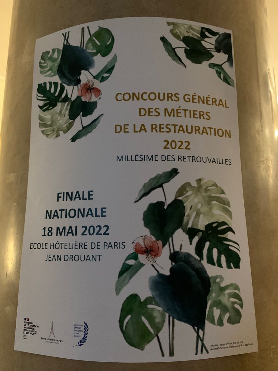 EurolamC's tweet photo. [Concours Général des Métiers de la Restauration]
Retour en images sur le Concours Général des Métiers de la Restauration à l'Ecole Hôtelière de Paris Lycée Jean Drouant qui s'est déroulé 18 mai 2022.
Nous sommes ravis d'avoir contribué à ce "Millésime des Retrouvailles". https://t.co/Ks5tY2tCZr