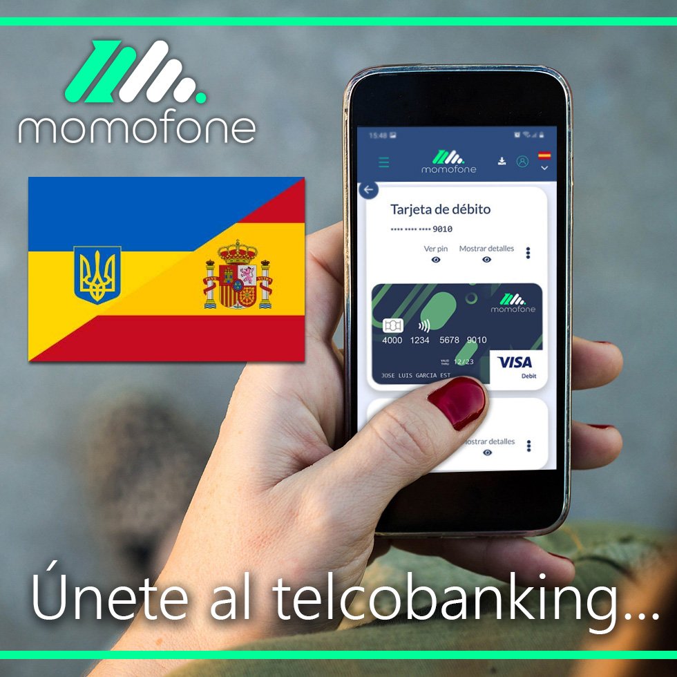 MomofoneOMV's tweet photo. Tu cuenta Bancaria Española con Pasaporte Ucraniano: Al hacerte cliente de momofone con tu PASAPORTE no comunitario, consigues una CUENTA BANCARIA ESPAÑOLA (IBAN español), dos TARJETAS VISA de débito y una LÍNEA DE MÓVIL. 
https://t.co/8QlU7LtvGd https://t.co/M2J00WvMF6