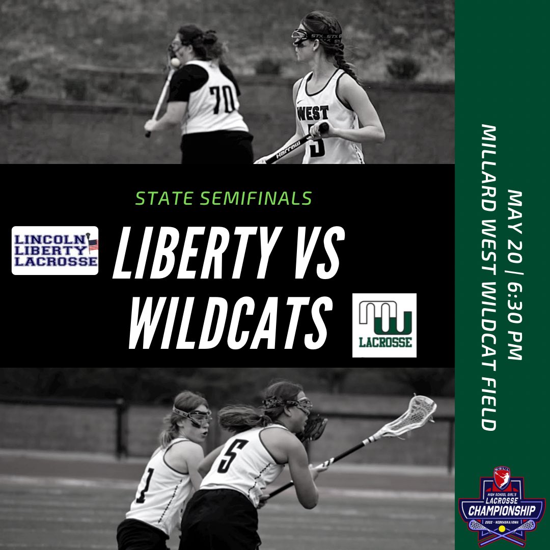 🎇 TONIGHT - State Semifinals 🎇

🕡 6:30
📍 Millard West
🥍 Wildcat Nation - we wanna hear youuuuuuu!