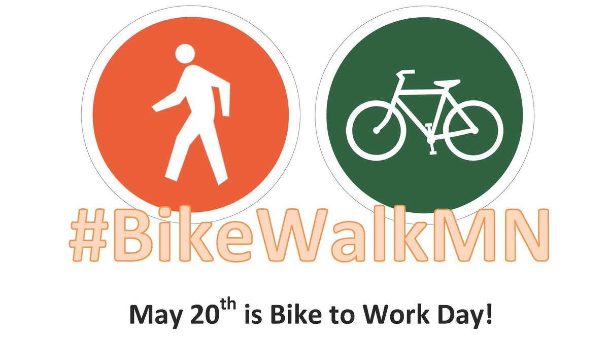 BikeMN's tweet photo. Happy #BikeToWorkDay! What's your favorite thing about your bike commute? Stay safe, have fun, and happy riding! #BikeWalkMN https://t.co/UssUTcUEWG