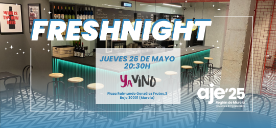 🚀¡En AJE no paramos!

🍷Ya puedes apuntarte a nuestra próxima #FreshNight en <a href="/YaVinoClub/">YaVino</a> 

🗓️ Jueves 26 de mayo, a las 20.30h

ℹ️ Inscripciones y más info: ajeregiondemurcia.com/events/vuelven…