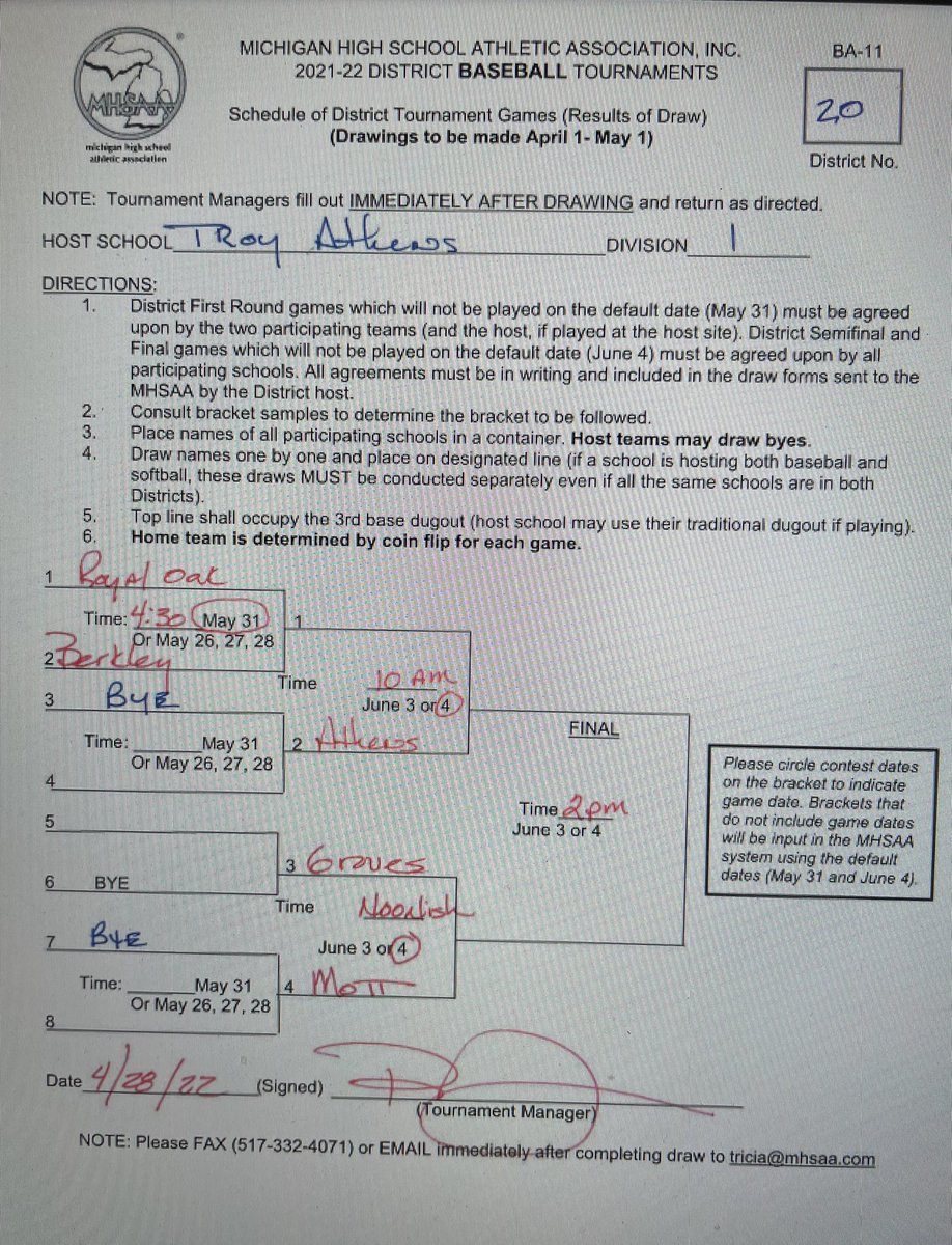 Warren Mott Baseball tweet media