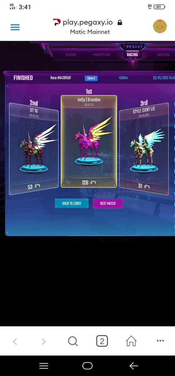 NinaAngeles02's tweet photo. hihi kulang ang araw ko pag hindi ako nakakapag race 😁🥰

thank you so much po @ImmortalSynG 🙏🥰💗

@PegaxyOfficial 
#Pegaxy 
#IMSY
#ImmortalSyndicateGuild
#ImSyLifeChanger
#GandangLahi https://t.co/eRmGyp0b1Q