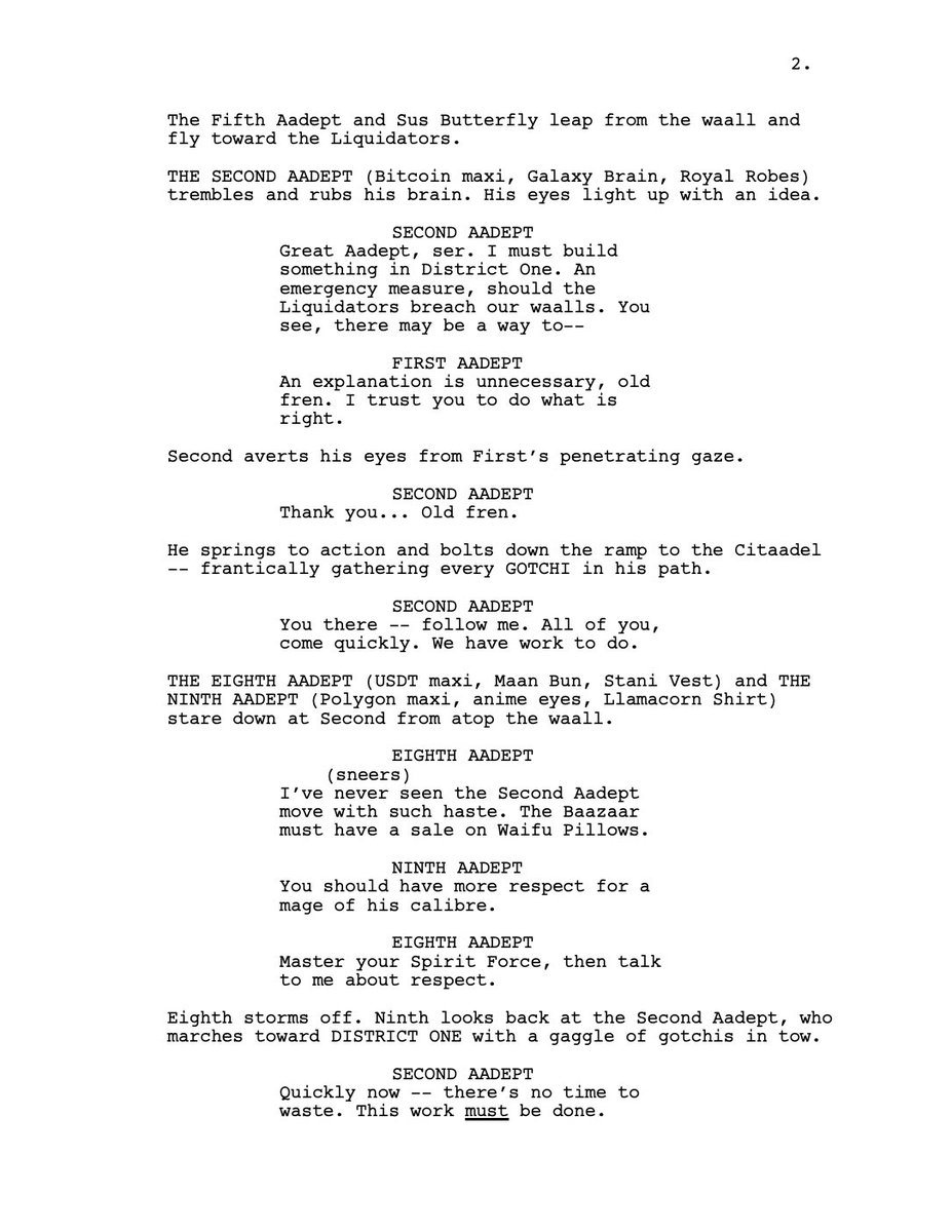 ⚔️👾👻🧠

What is the Second Aadept thinking…?

THE NINE AADEPTS: EPISODE TWO
Page two. 👇👇

#Aavegotchi #Gotchigang #Gotchiverse $GHST #P2E <a href="/aavegotchi/">Aavegotchi 👻🟦 Now on Base!</a>