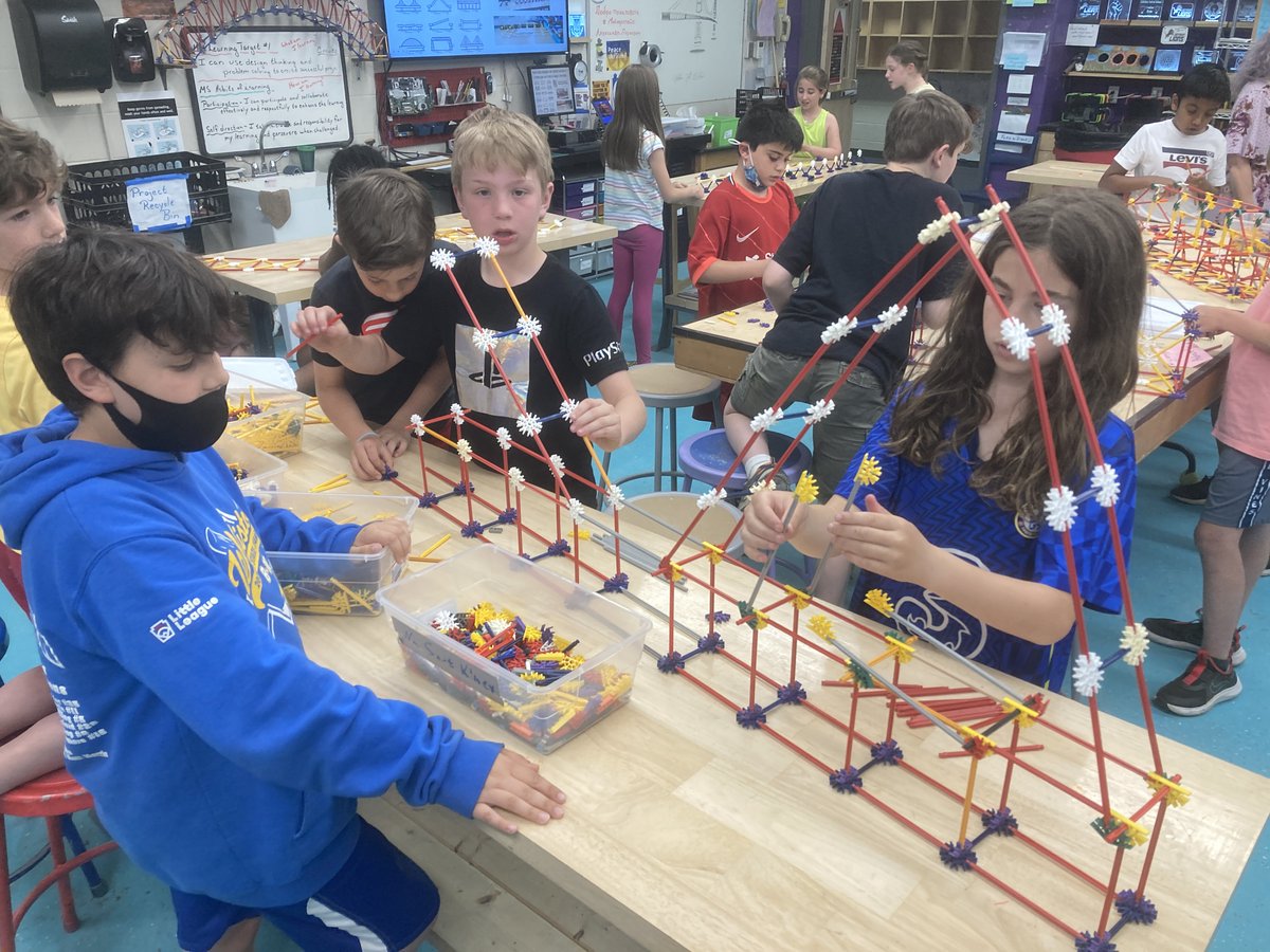Stem4L's tweet photo. Check out this knex suspension bridge creation from a team of 3rd / 4th graders - how cool is that! Successfully help 8 beanie baby stuffed animals and as a whole the class made 8 different designs that each spanned our 1 meter ravine - new school record! #cvsdvt #wsdvt #vted https://t.co/DsfugzIYwW