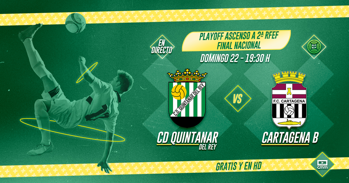 CMMPlay (@cmm_play) on Twitter photo ⚡¡Domingo de ⚽️Playoffs en #CMMPlay!⚡ | <a href="/DeportesCMM/">Deportes CMM</a>
19.00 PLAYOFF A 3ªD (IDA): <a href="/cdcazalegaseb/">CD Cazalegas Élite Ebora Formación</a> - <a href="/AtlTomelloso/">Atlético Tomelloso 💛💚</a>
19.30 PLAYOFF A 2ªB: FINAL NACIONAL: <a href="/cdquintanardrey/">CD Quintanar del Rey</a> - <a href="/FCC_Cantera/">FC Cartagena Cantera 🏳️🏴</a>
Síguelos en directo y gratis aquí:
👉cmmplay.es/en-directo ⚡¡Domingo de ⚽️Playoffs en #CMMPlay!⚡ | <a href="/DeportesCMM/">Deportes CMM</a>
19.00 PLAYOFF A 3ªD (IDA): <a href="/cdcazalegaseb/">CD Cazalegas Élite Ebora Formación</a> - <a href="/AtlTomelloso/">Atlético Tomelloso 💛💚</a>
19.30 PLAYOFF A 2ªB: FINAL NACIONAL: <a href="/cdquintanardrey/">CD Quintanar del Rey</a> - <a href="/FCC_Cantera/">FC Cartagena Cantera 🏳️🏴</a>
Síguelos en directo y gratis aquí:
👉cmmplay.es/en-directo