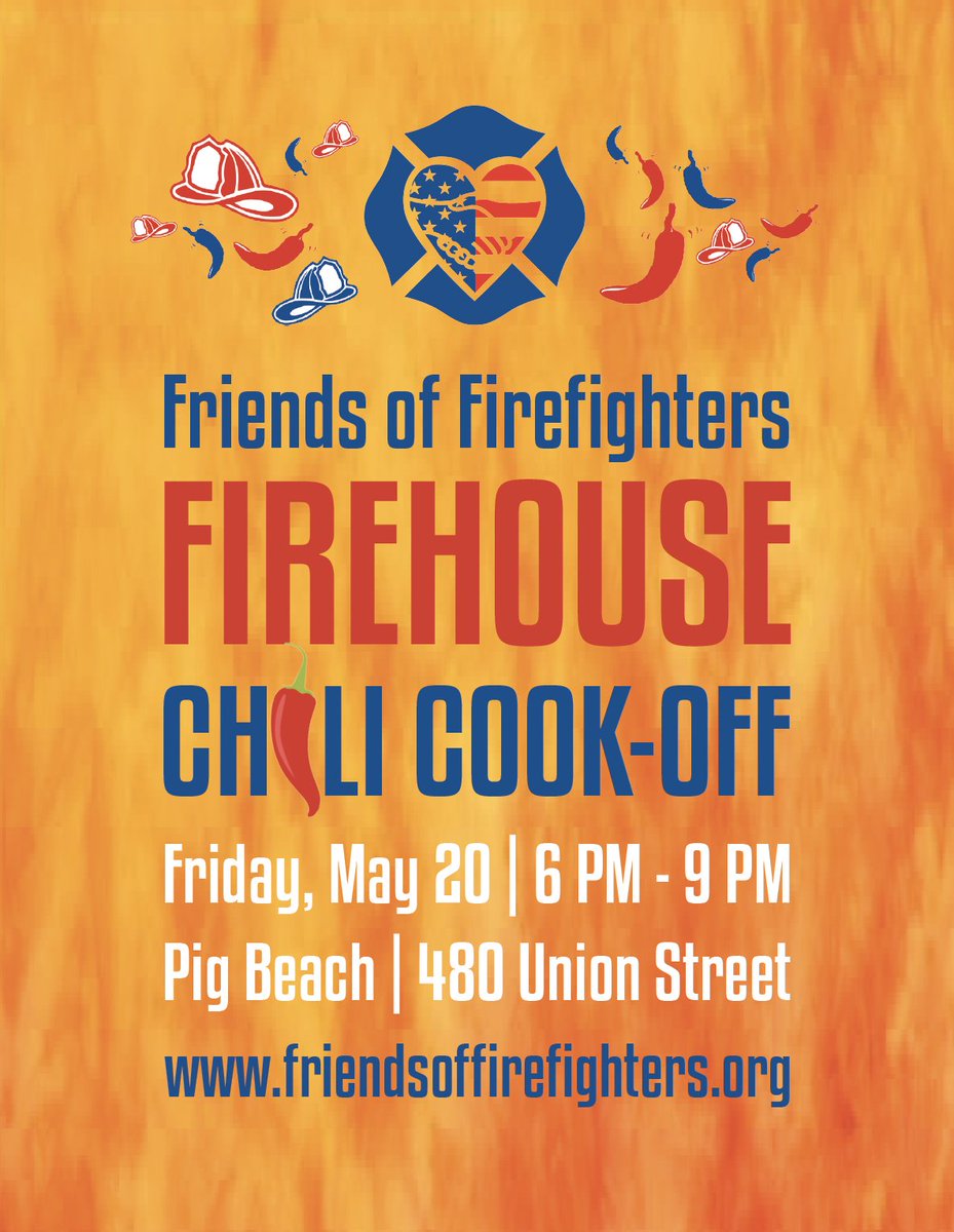 LAST CALL for tickets to the 4th Annual Firehouse #Chili Cook-Off for @FriendsOfFF -- TONIGHT 6-9pm at @PigBeachNYC! friendsoffirefighters.org/shop/annual-ch…