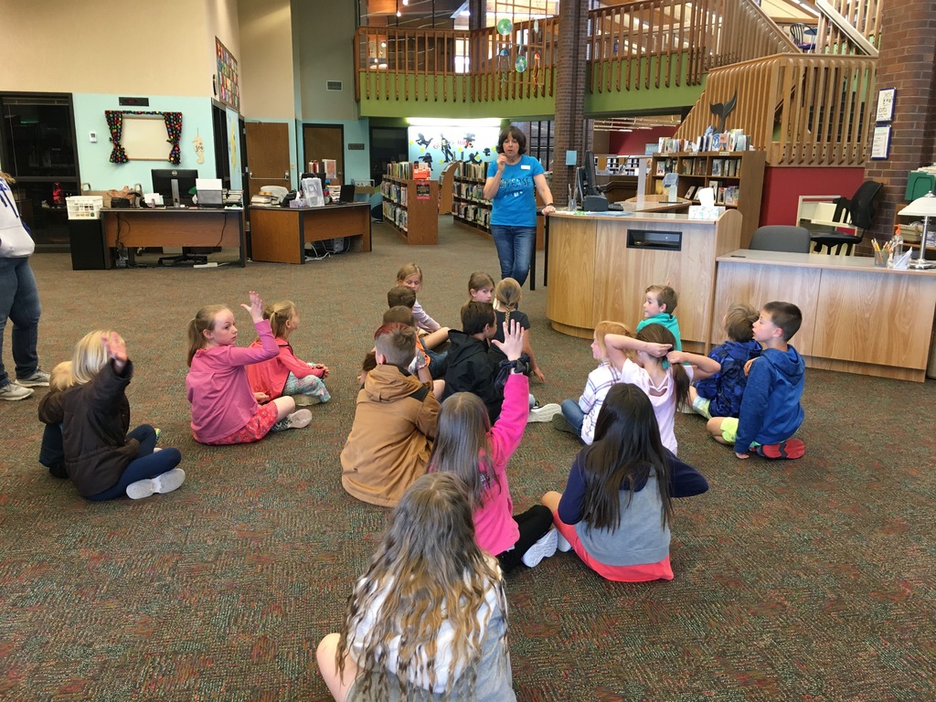 The first graders had a great day  at  the Riverton Public Library and Jaycee Park. Thanks to the Wyoming Reads program, each student received a book of their choice. They spent the afternoon on a nature walk and reading at the park.
