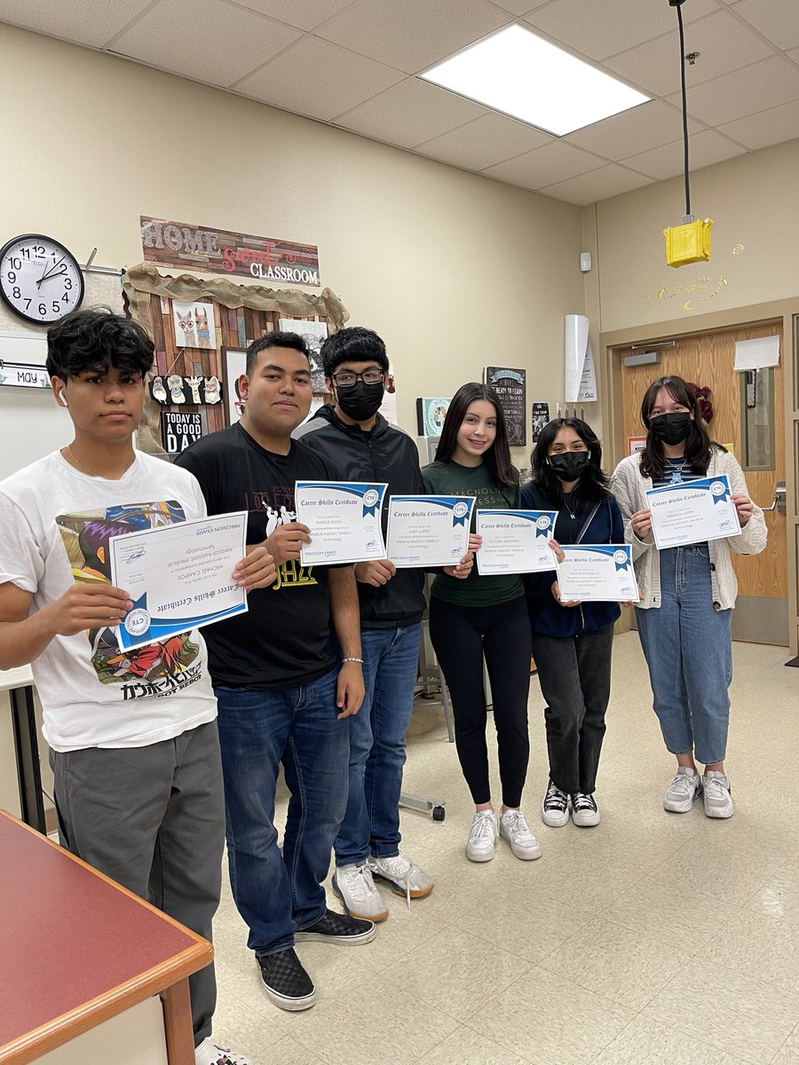 LFHSmedical's tweet photo. Congratulations to my students who earned a certificate from Precision Exams- Medical Assisting Medical Terminology! So proud of All of you!#iteachlfu https://t.co/M2jTe8L35T