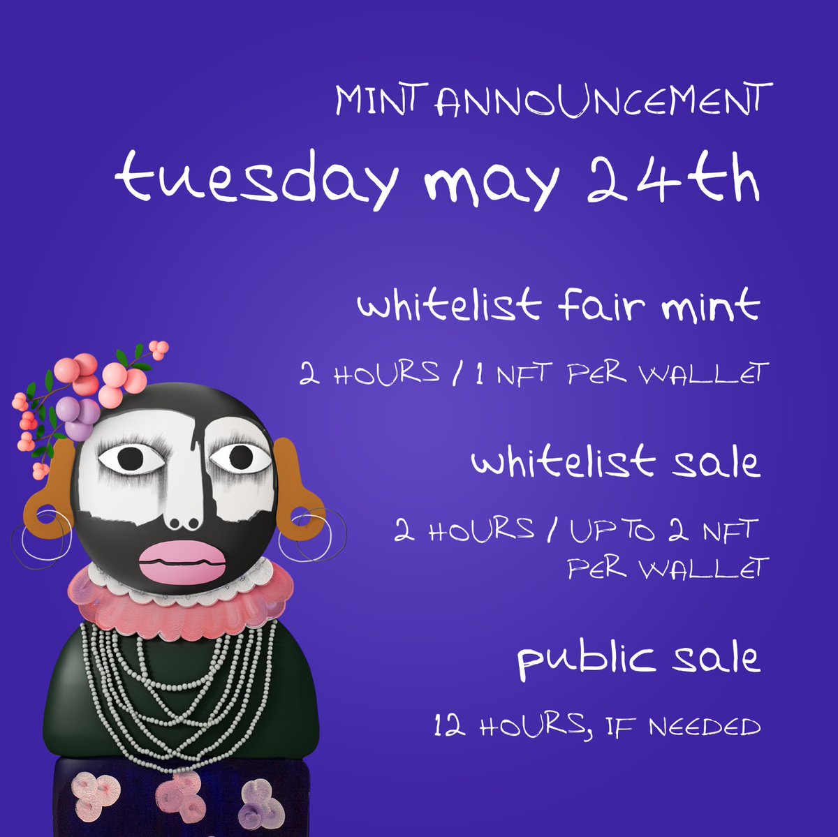 🧿 Mint Date is Tuesday 24th 🧿

Remember to check your wallet for the Whitelist Sale : 
strangersnft.io/whitelist/veri……

#WeAreAllStrangers