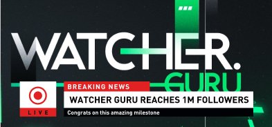 HTX_Global's tweet photo. Congratulations to @WatcherGuru for reaching 1 million followers on Twitter! https://t.co/EysXIbdZKg