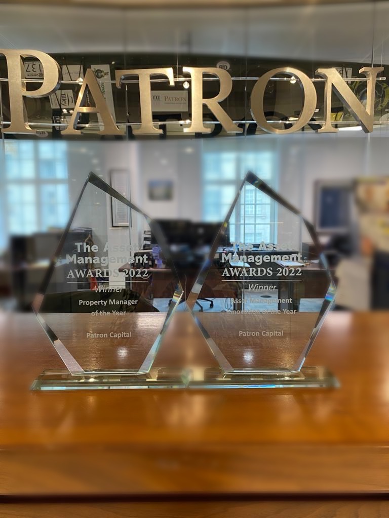 PatronCapital's tweet photo. We are proud to announce Patron Capital won two awards at the 2022 #AssetMAwards, for Property Manager of the Year and Asset Management Innovation of the Year. Congratulations to our incredible team! @MoneyAge_UK https://t.co/2xNyaZVyld