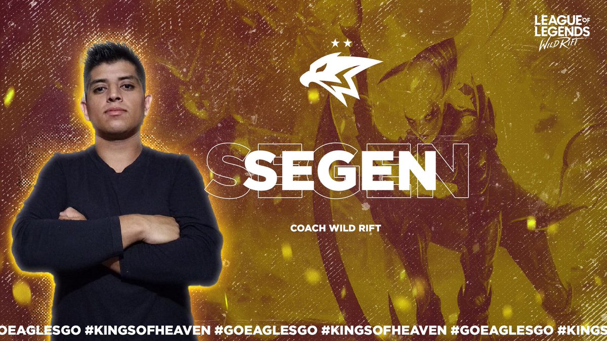 ge_geagles's tweet photo. 💛 Presentación 🖤
Es un Honor presentar a quien será en cerebro y estratega en el nuevo proyecto en #WildRift a quien ya conocemos el talento y la capacidad que posee , el  hará volar alto nuestro rooster.
Bienvenido @SegenCoach !!!

#GOGE #KingOfHeaven https://t.co/5mjvXLIL5J