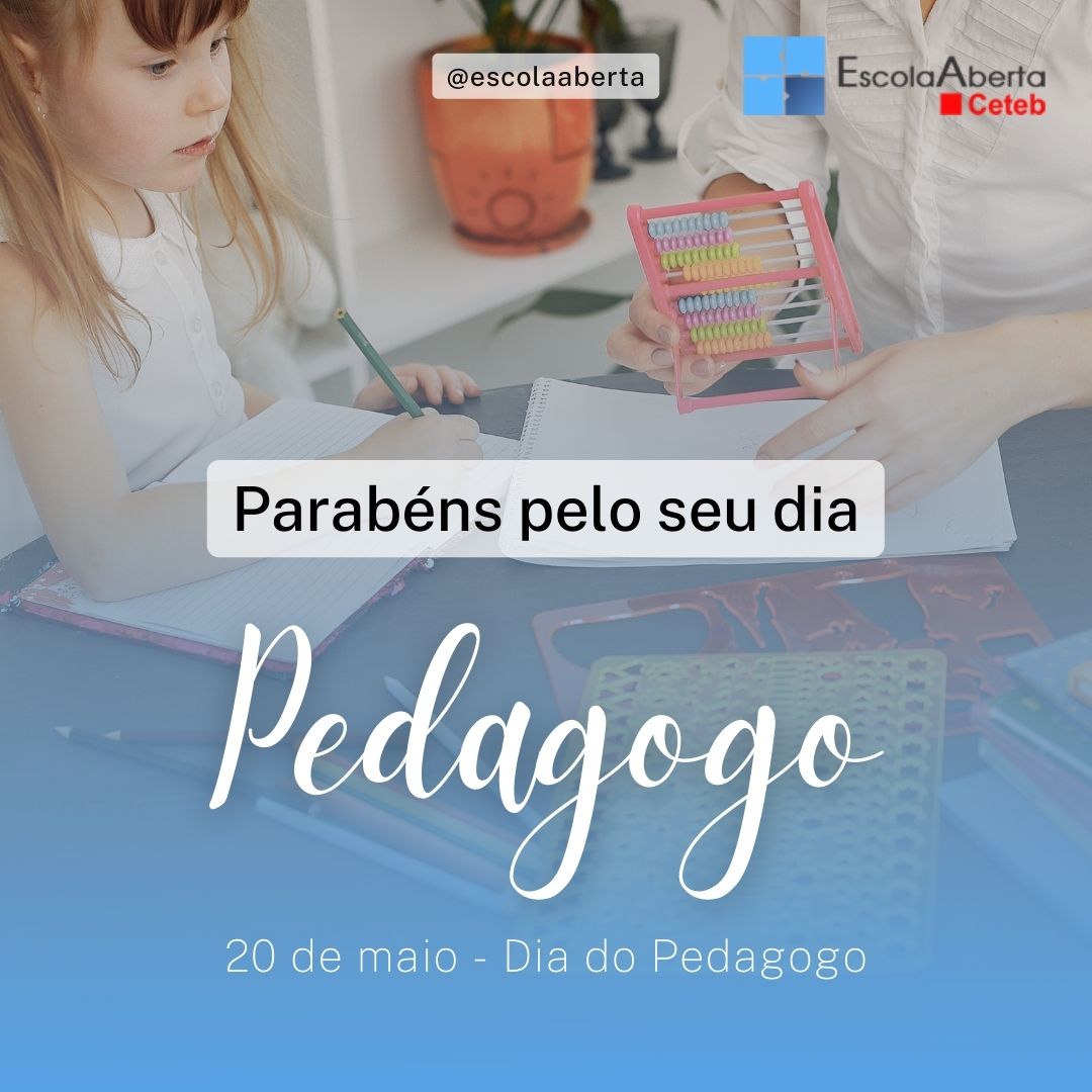 Escola_Aberta's tweet photo. Feliz Dia do Pedagogo!. Aquele que ensina amando. Determina, sem querer, o futuro de milhares e traz à tona o melhor de cada um!
A Escola Aberta Ceteb possui cursos EAD para Licença-Capacitação e Progressão Horizontal, acesse: https://t.co/DXfXnPRLnS
#diadopedagogo #Noticias https://t.co/jCvZlZyMb5