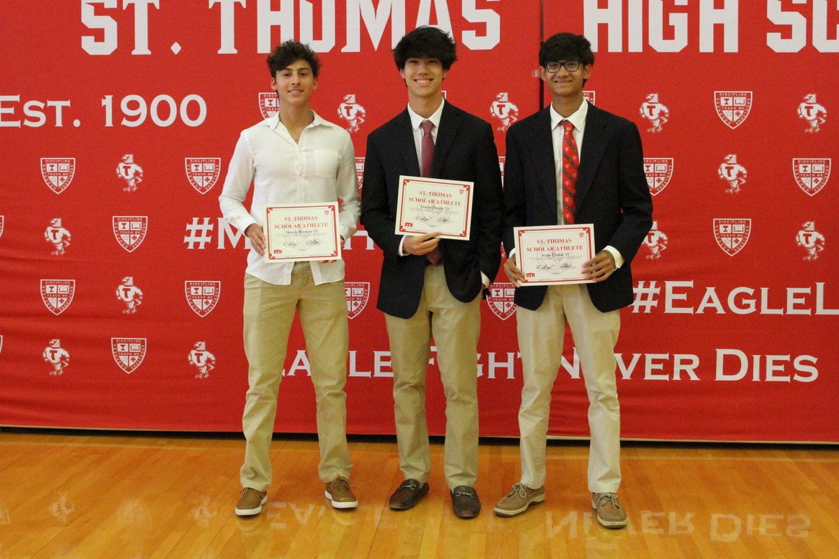 St. Thomas High School (@sthcatholic) on Twitter photo | <a href="/STHCatholic/">St. Thomas High School</a> saluting achievements of Eagle Baseball, Eagle Golf, Eagle Lacrosse, Eagle Rugby, Eagle Tennis & Eagle Track & Field at spring awards celebration ceremony | And recognizing Alex Ostrom continuing his student-athlete career running at <a href="/TrinityUTigers/">Trinity Athletics</a> | 👊💪💯 | <a href="/STHCatholic/">St. Thomas High School</a> saluting achievements of Eagle Baseball, Eagle Golf, Eagle Lacrosse, Eagle Rugby, Eagle Tennis & Eagle Track & Field at spring awards celebration ceremony | And recognizing Alex Ostrom continuing his student-athlete career running at <a href="/TrinityUTigers/">Trinity Athletics</a> | 👊💪💯
