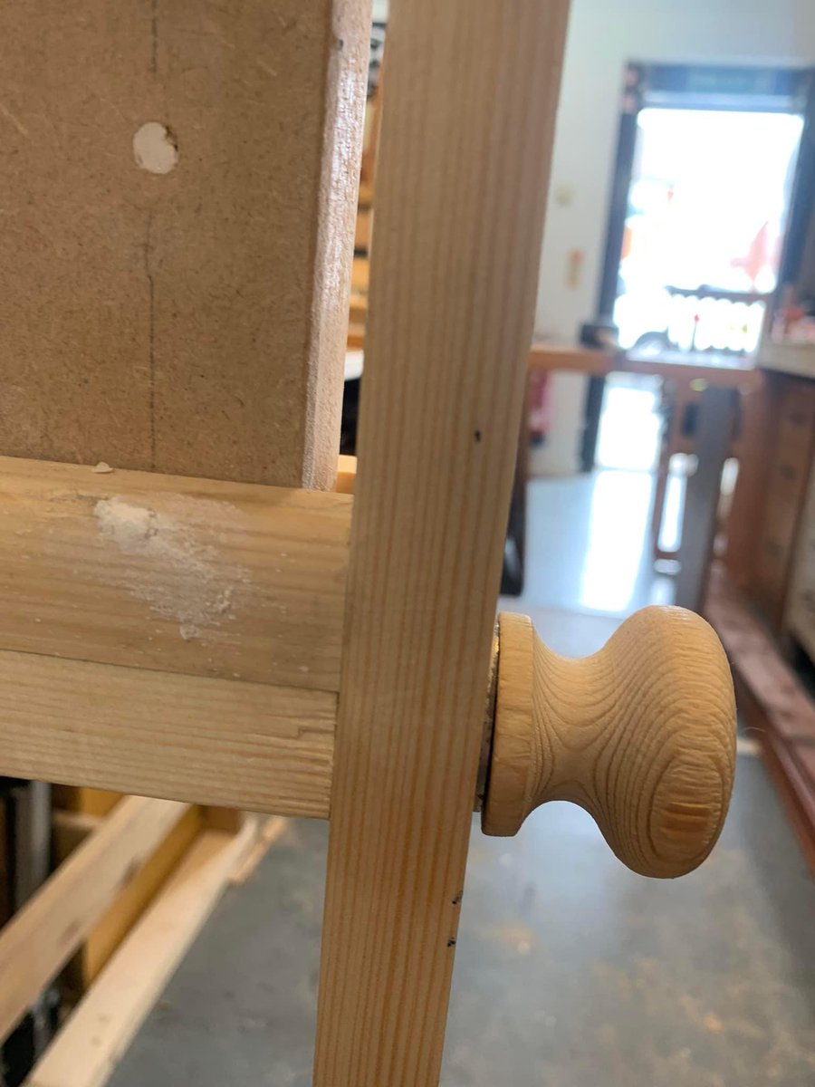 A sneaky peek at part of our #artcommission for @sthelensarts this parts been beautifully made by The Restore project! Almost ready for us to paint. #art #sthelens <a href="/sthelenscouncil/">St Helens Borough Council</a> #communityart #recycling #collaboration #wow #woodwork #joinery