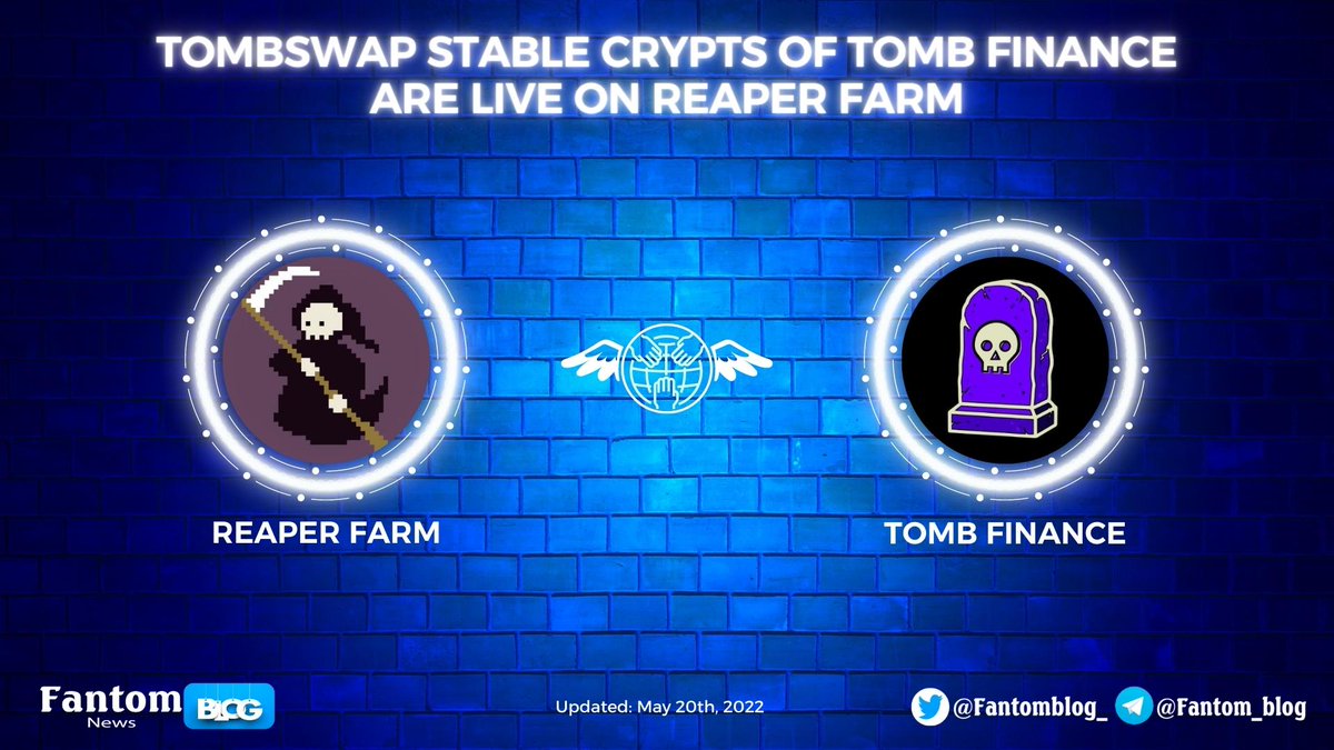 Fantomblog_'s tweet photo. ๐คฉTombSwap Stable Crypts of @tombfinance are live on @Reaper_Farm
๐ชฆUSDC-USDT
๐ชฆUSDC-MIM
๐ชฆUSDC-MAI
The stability you seek, with the yields you crave. You do crave yields, right?
Check here:
๐https://t.co/bQ9eYFv49m
#FantomBlog #FTM #Tomb #ReaperFarm https://t.co/3emaRLNSP5