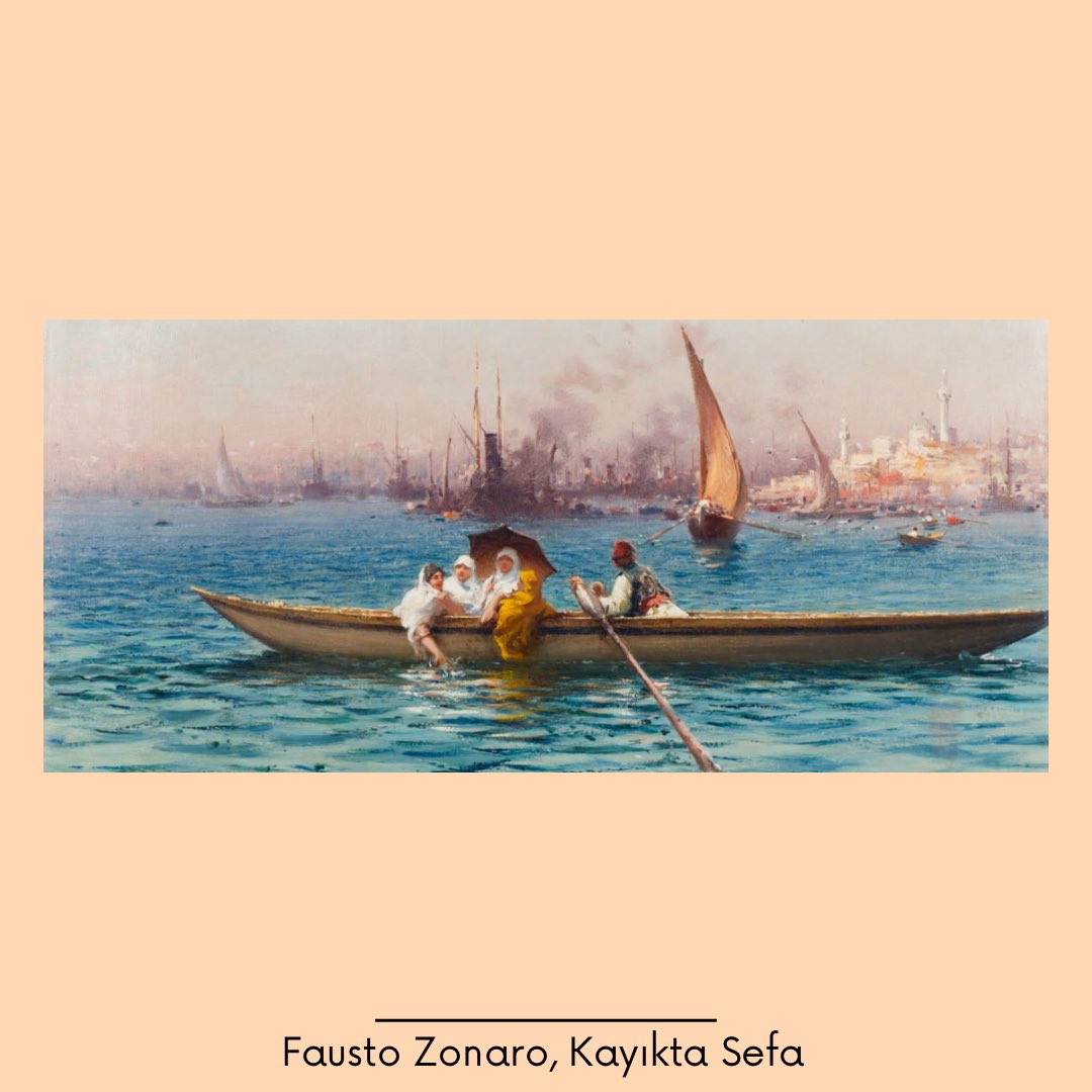 ucupgitmesin's tweet photo. •Bi’Müze Bi’Eser•Pera Müzesi,Fausto Zonaro-Kayıkta Sefa
İtalyan ressam Fausto Zonaro’nun “Kayıkta Sefa” isimli, empresyonizmin etkisindeki serbest fırça vuruşlarını yansıtan resmi 1891-1910 yıllarına tarihlenmektedir ve bugün Pera Müzesi’nde sergilenmektedir. https://t.co/ghzrtWs4iU