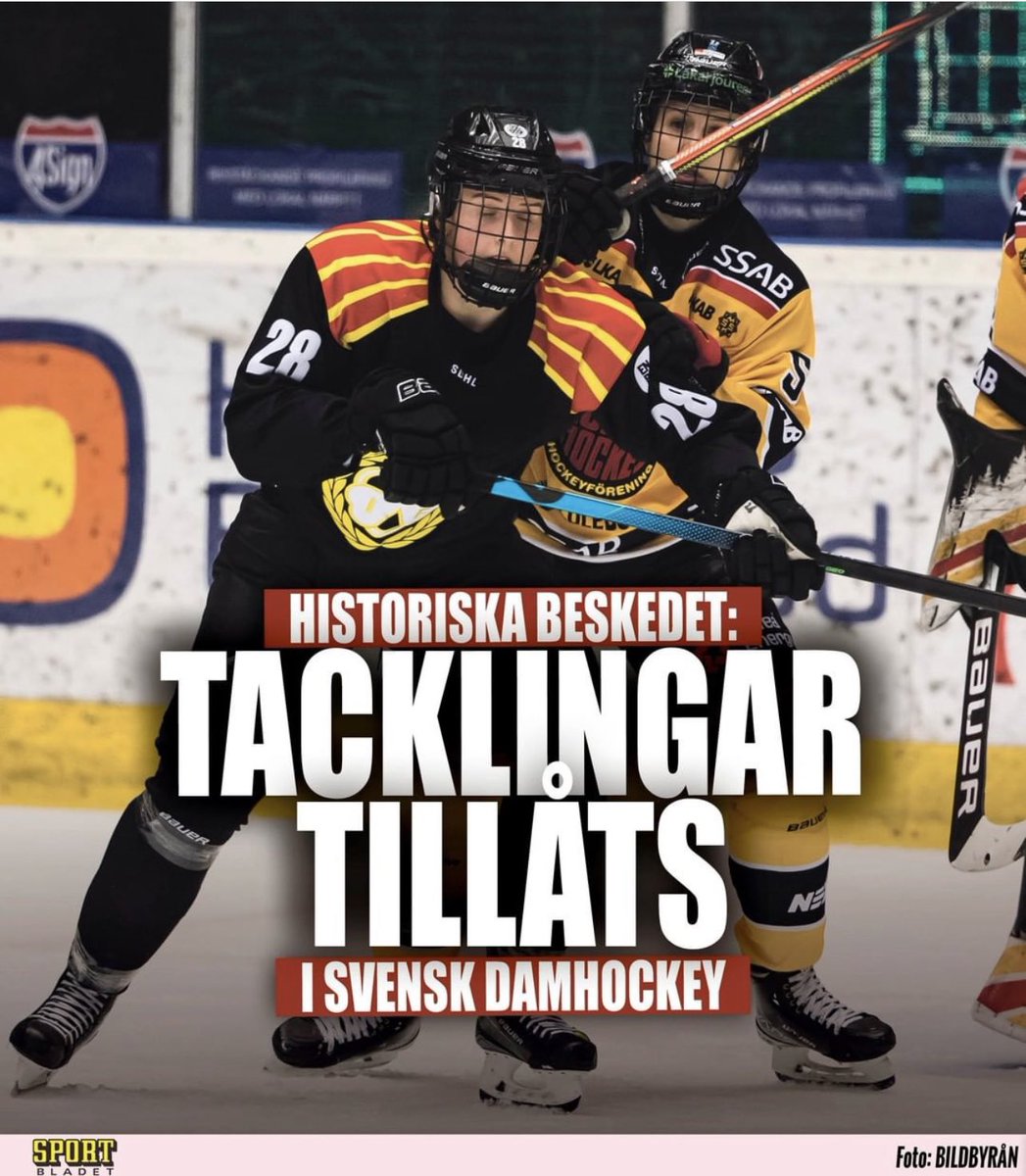 Först en kvinnlig domare i hockeyallsvenskan och nu detta. Det är så jävla bra.