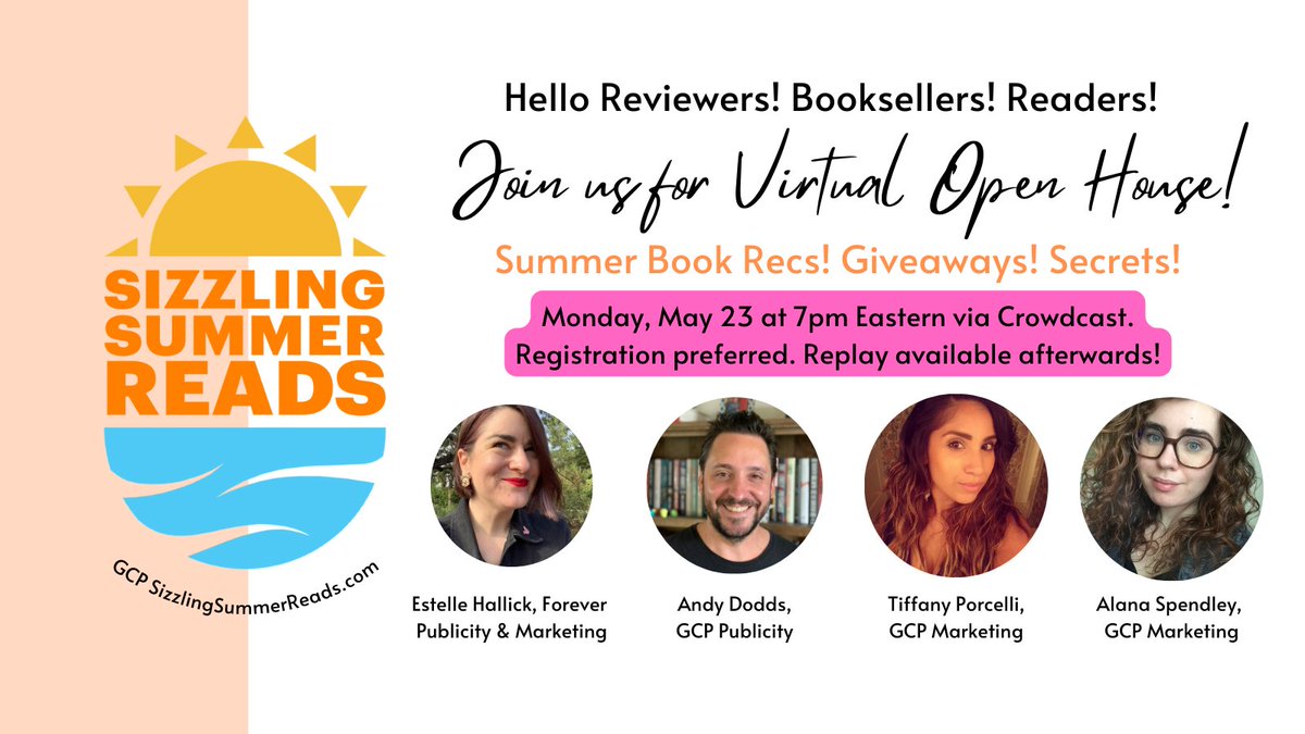 Sizzling Summer Reads Virtual Open House Event Information.