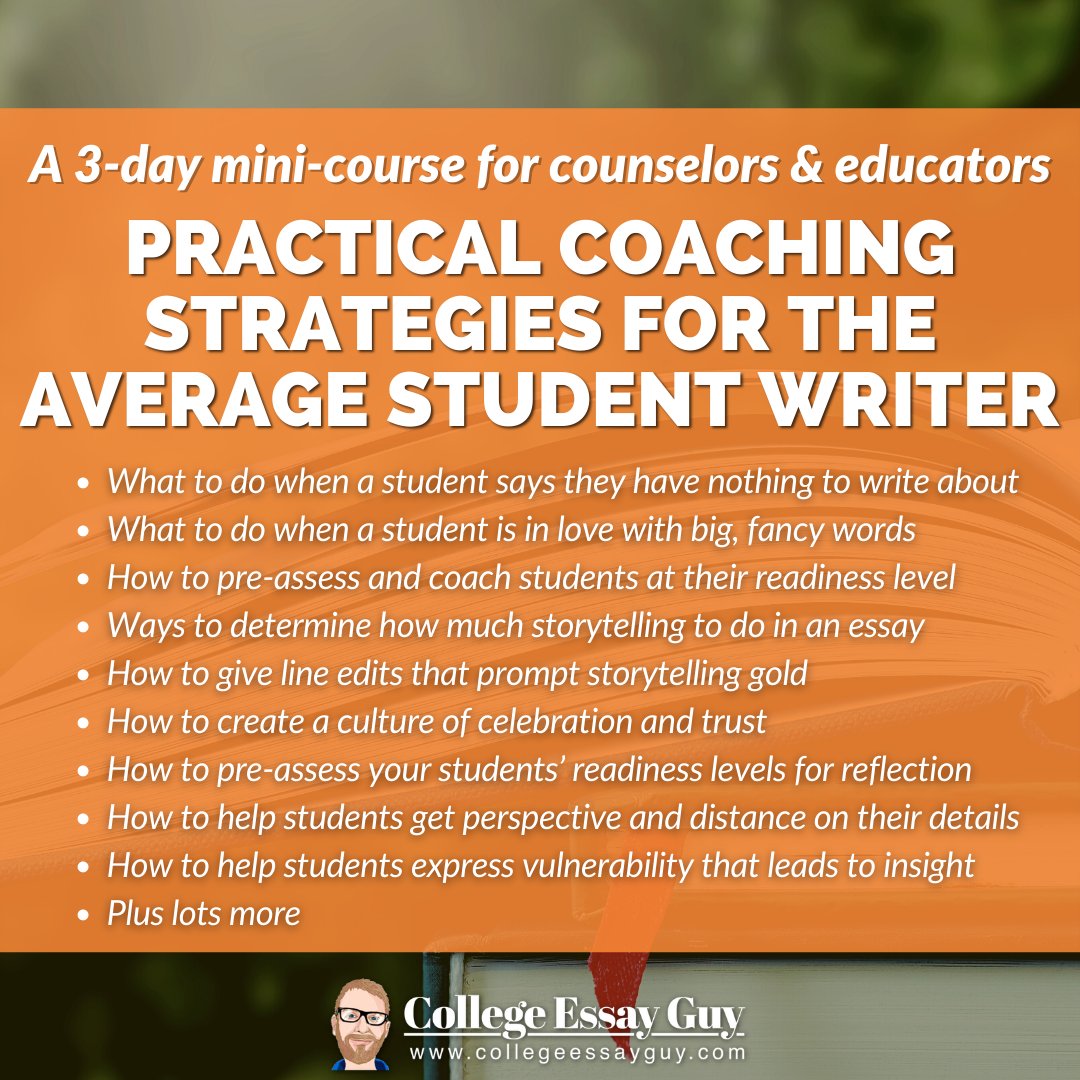 gradesfixer2020's tweet photo. 📣 [Practical Coaching Strategies for the Average Student Writer]

📅 May 10 | Helping Students Find Their Storytelling Gold

📅 May 17 | Helping Students Answer "So what?"

📅 May 24 | Helping Students Know What, When, and How to Edit

More info: … https://t.co/lANjpbGQNa