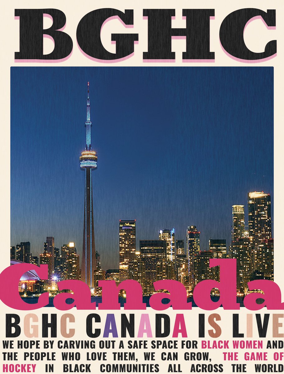 BlackGirlHockey's tweet photo. BGHC CANADA @BGHC_Canada is HERE!!!! We are SO excited to bring BGHC to Canada and showcase everything we have to offer! More meetups, events, city takeovers and MORE! @saroyatinker71 https://t.co/FWRccPGPvO