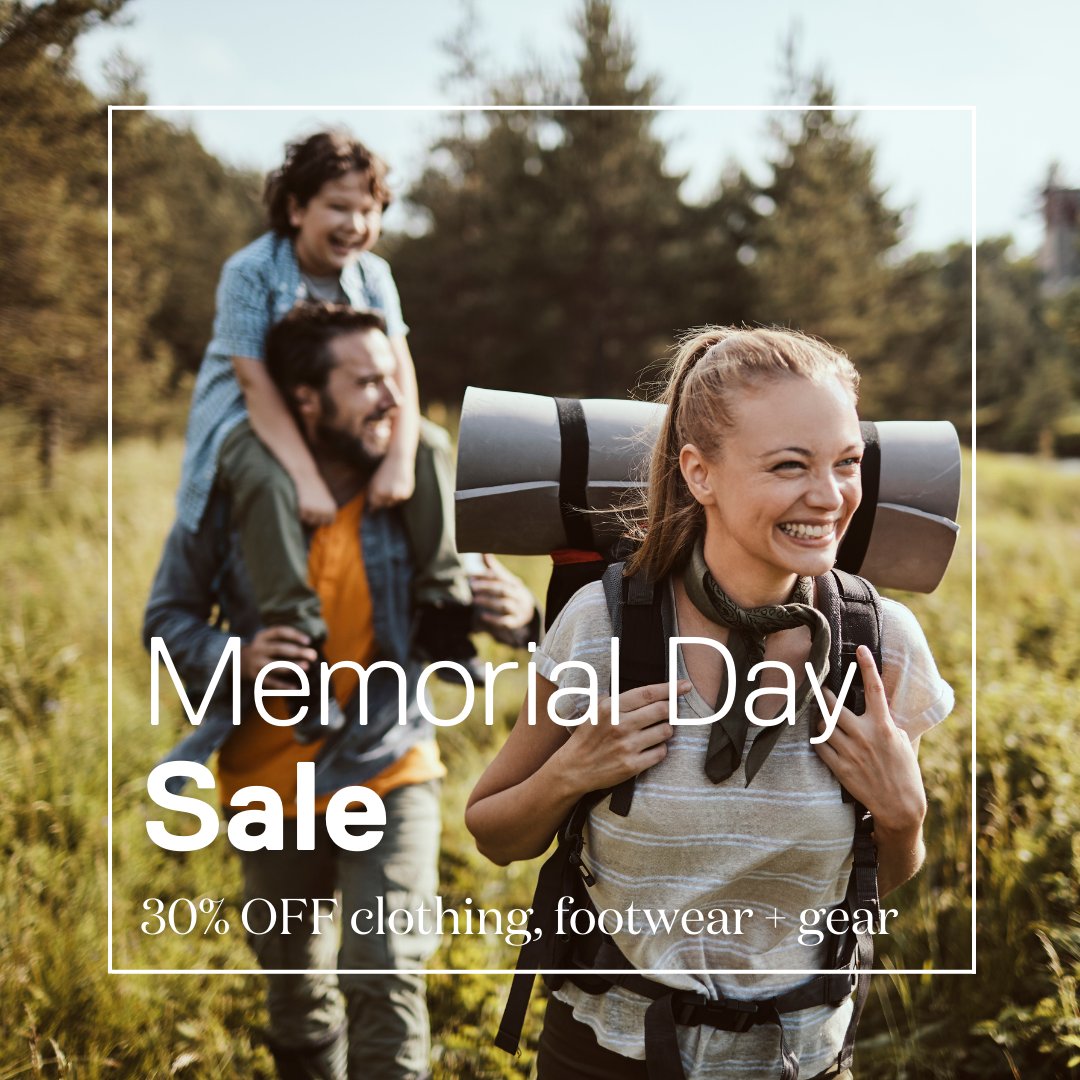The Memorial Day Sale starts NOW! Get ready for summer adventures and save up to 30% on clothing, footwear, and gear from your favorite brands like Black Diamond, Cotopaxi, Outdoor Research, Marmot, Crazy Creek, Smartwool and many more! Shop Now: ruggedoutdoors.com/pages/deals