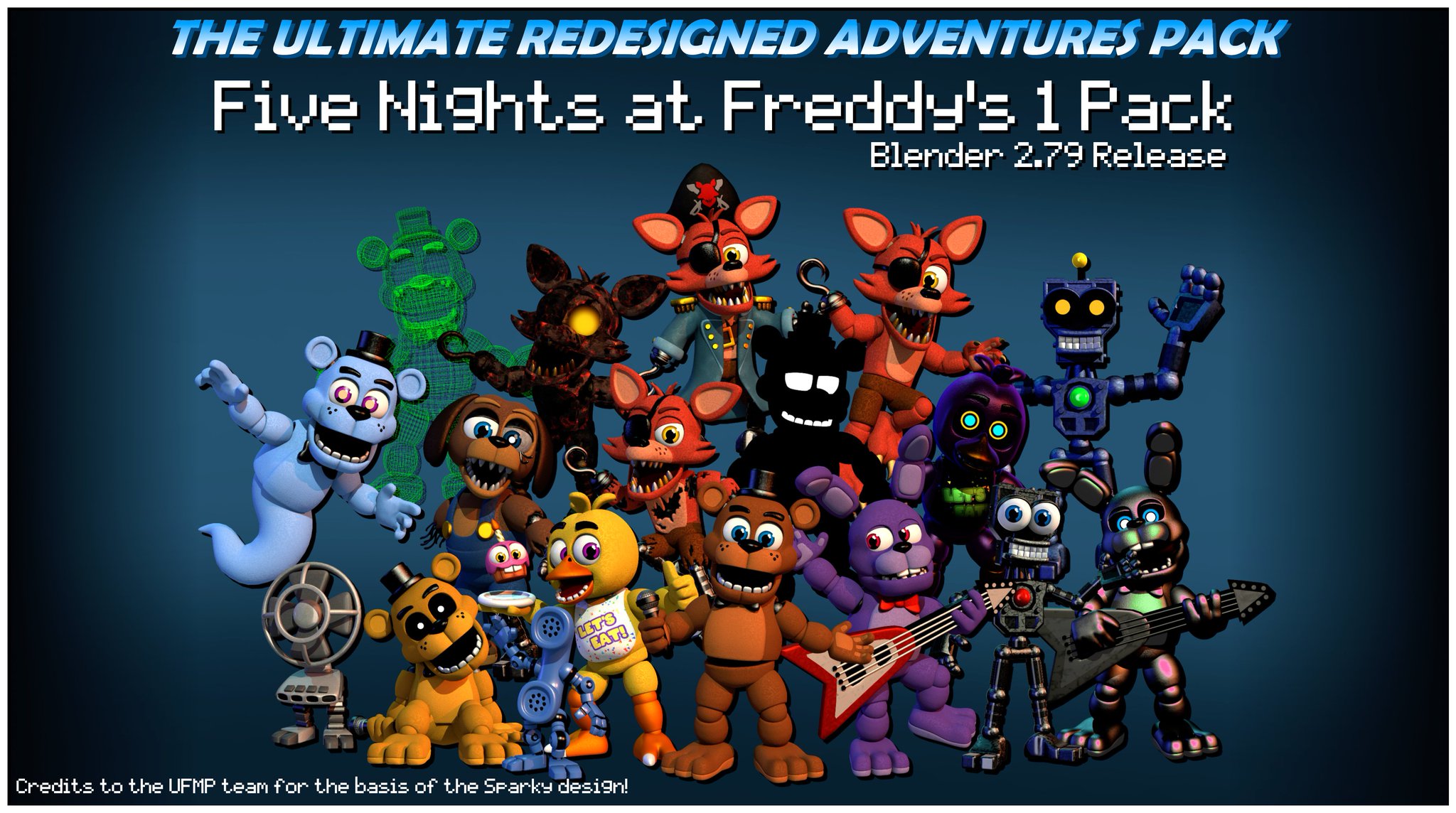 Ultimate Redesigned Adventures Pack on Twitter: "Blender 2.79 release of the URAP Five Nights at Freddy's 1 Pack! it on Deviantart now! https://t.co/32sz3OOGJS https://t.co/xQ2TKKiAj4" Twitter