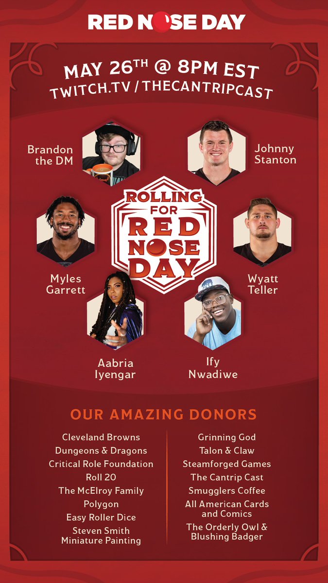 Brandon_The_Dm's tweet image. The gang is all here! May 26th is about to be a blast! Tickets to watch in person are sold out, but you can still watch live at 8pm est on twitch.tv/thecantripcast! And donations are now open as well! tiltify.com/@thecantripcas… #DnD