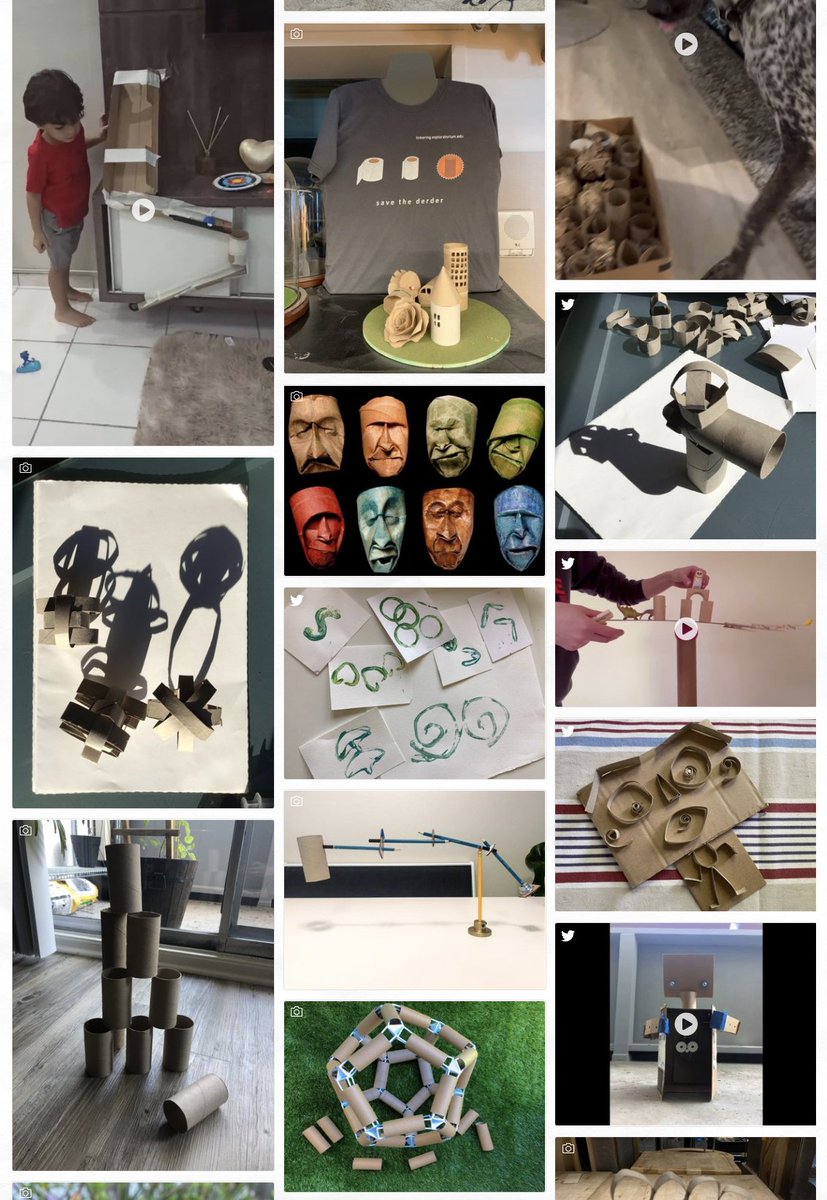 We asked: how many ways can we reimagine a single material ⁉️

You answered: A LOT ‼️

We ❤️ seeing so many cardboard tube ideas! Share yours with #ArtOfTinkering and check out the gallery we're building with your projects for the Art of Tinkering show:  exploratorium.edu/art-tinkering-…