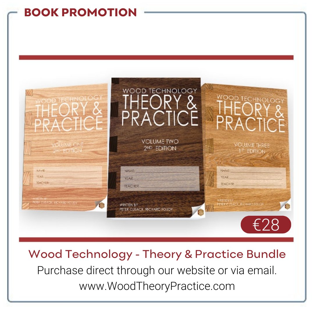 #WoodTechnology
Our three Wood Technology - Theory &amp; Practice books are now available for purchase as a bundle at:
WoodTheoryPractice.com
