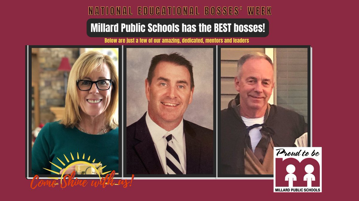 MPSHR's tweet photo. Millard Public Schools is PROUD to celebrate our Educational Bosses! Please help us thank them each day this week and show our appreciation for their continued hard work all school year! #SHINEwithMPS #EducationalBossesWeek #GreatBosses #BossAppreciation #Proud2bMPS https://t.co/dCK1YlUMCU