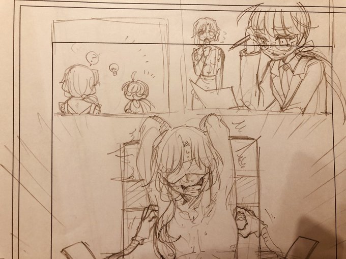 漫画作品も作りたいんですが、とりあえず1ページ漫画を描いてます。くすぐりです。公開して反応どんな感じか見たいかなと。 