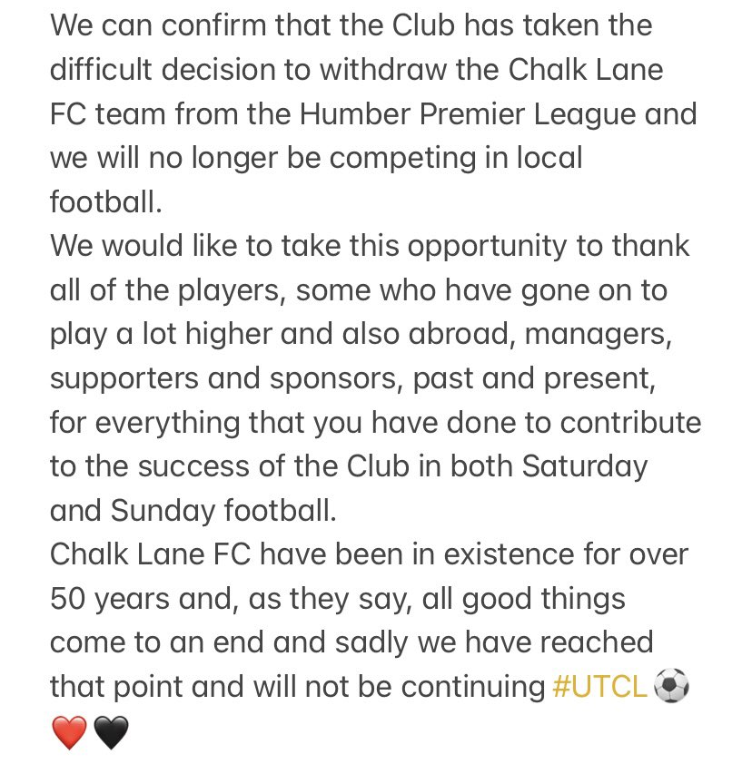 A sad day for the club #UTCL⚽️❤️🖤