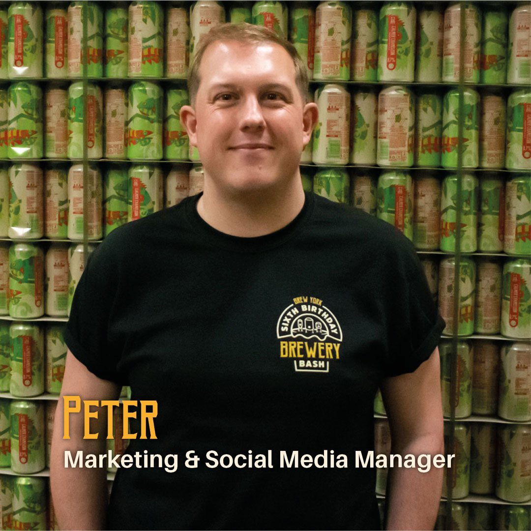 brewyorkbeer's tweet photo. This week, we welcomed three new team members to the Brew York family! Please welcome Pete, Jay &amp; Kieran! 👏👏👏

Pete joins us as our Marketing &amp; Social Media Manager. When he’s not wasting hours away on Instagram, Pete likes to spend his free time hiking across the UK 🥾

[1/3] https://t.co/2LAMyJ0kYp