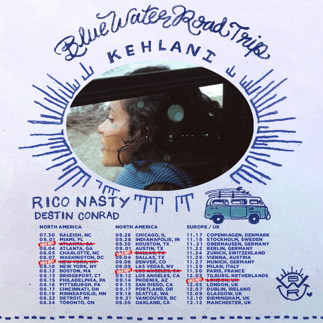 general tickets finally available now! new shows/second shows officially added for the pre sold out cities. we’ll see you on the road kehlani.com/tour