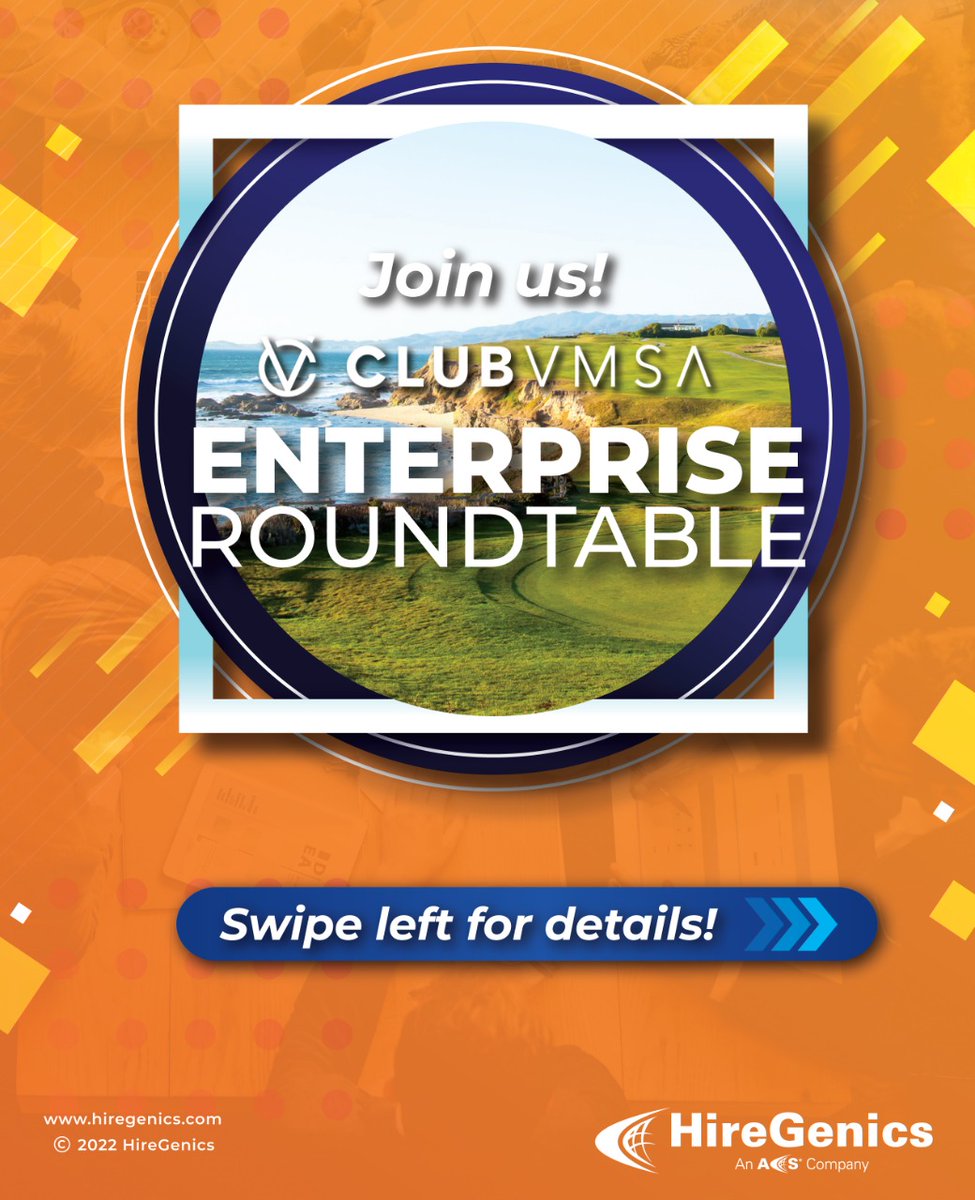 HireGenics's tweet photo. Come and say hello! This June 15th, join us at the Enterprise Roundtable hosted by the Club VMSA at The Ritz of Half Moon Bay, CA! Register at https://t.co/0L9QMujEa7
#Hiregenics #clubvmsa #roundtable #enterprise #procurement #talentacquisition https://t.co/4yEjtHpRKU