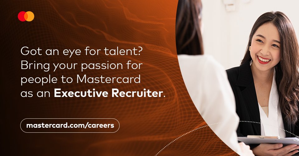 wearemastercard's tweet photo. At Mastercard, Priceless possibilities start with Priceless people. We're hiring an Executive Recruiter who can attract thoughtful and innovative people leaders that will transform our teams. Know someone who might be a fit? Share this job post: https://t.co/W7q7khMipO. https://t.co/E5Gk6n08JG