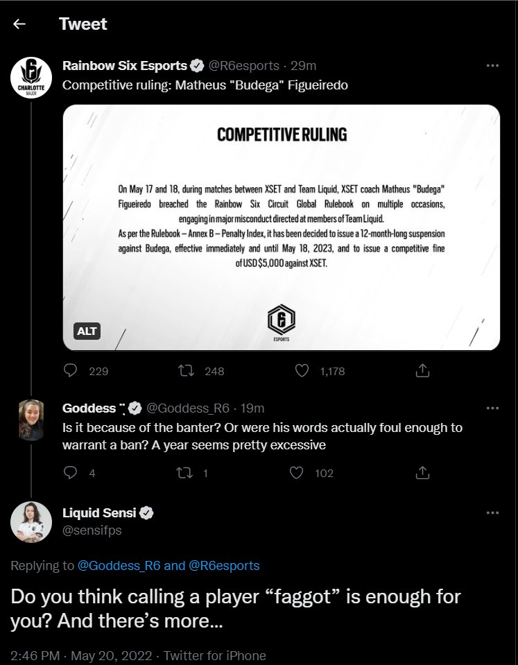 JanitR6's tweet photo. Imagine getting a year ban for calling someone a faggot.
Sensitive retards, there, i said it. https://t.co/W5hOii9G1V
