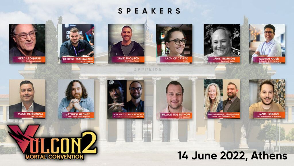 Honored to be a speaker at the #Vulcon2 Convention on June 14th, in #Athens.

Organized by <a href="/VulcanForged/">Vulcan Forged</a>, it's going to be the biggest #crypto event Greece organized in #Greece.

See you there.