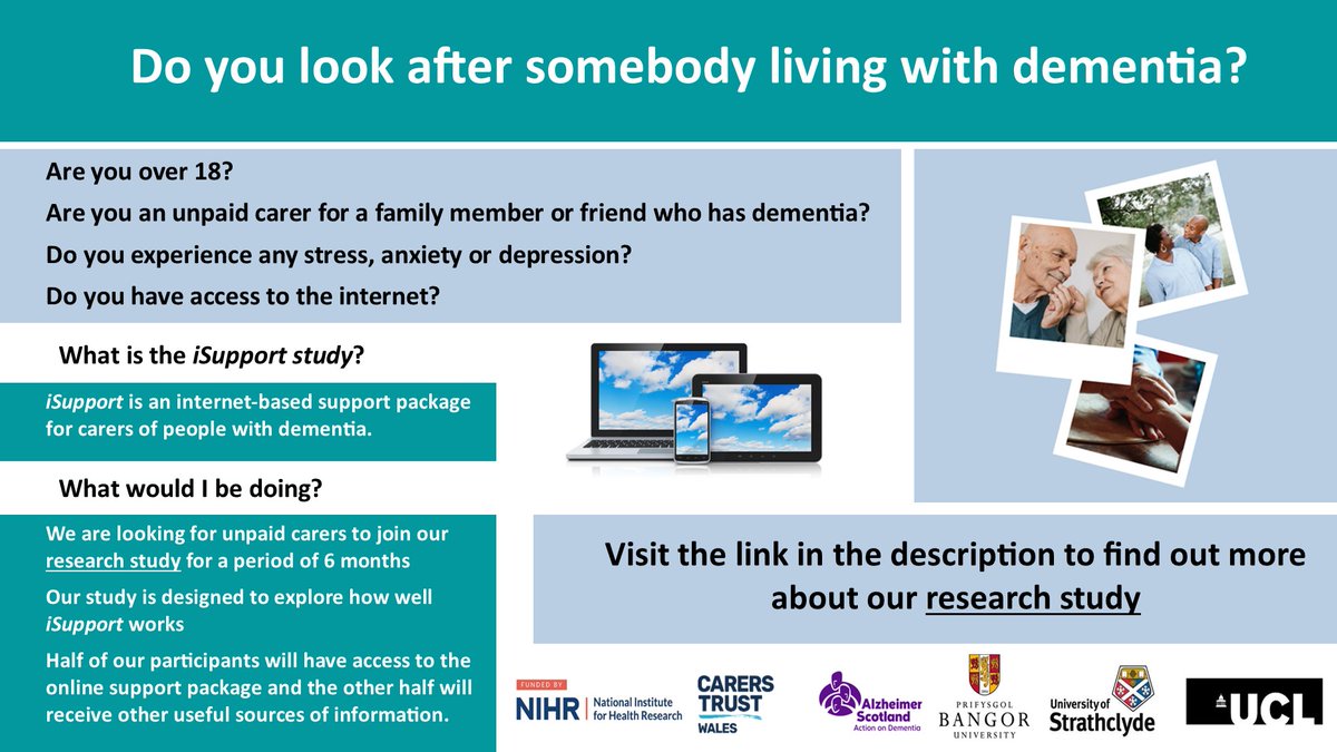BU_Dementia's tweet photo. #iSupportCarers are looking for unpaid #carers of a friend or relative with dementia to help us with our #research. Visit https://t.co/ePzu9MI8xt to find out more  #DementiaActionWeek @alzheimerssoc @AlzSocCymru https://t.co/ieGlEvCpny